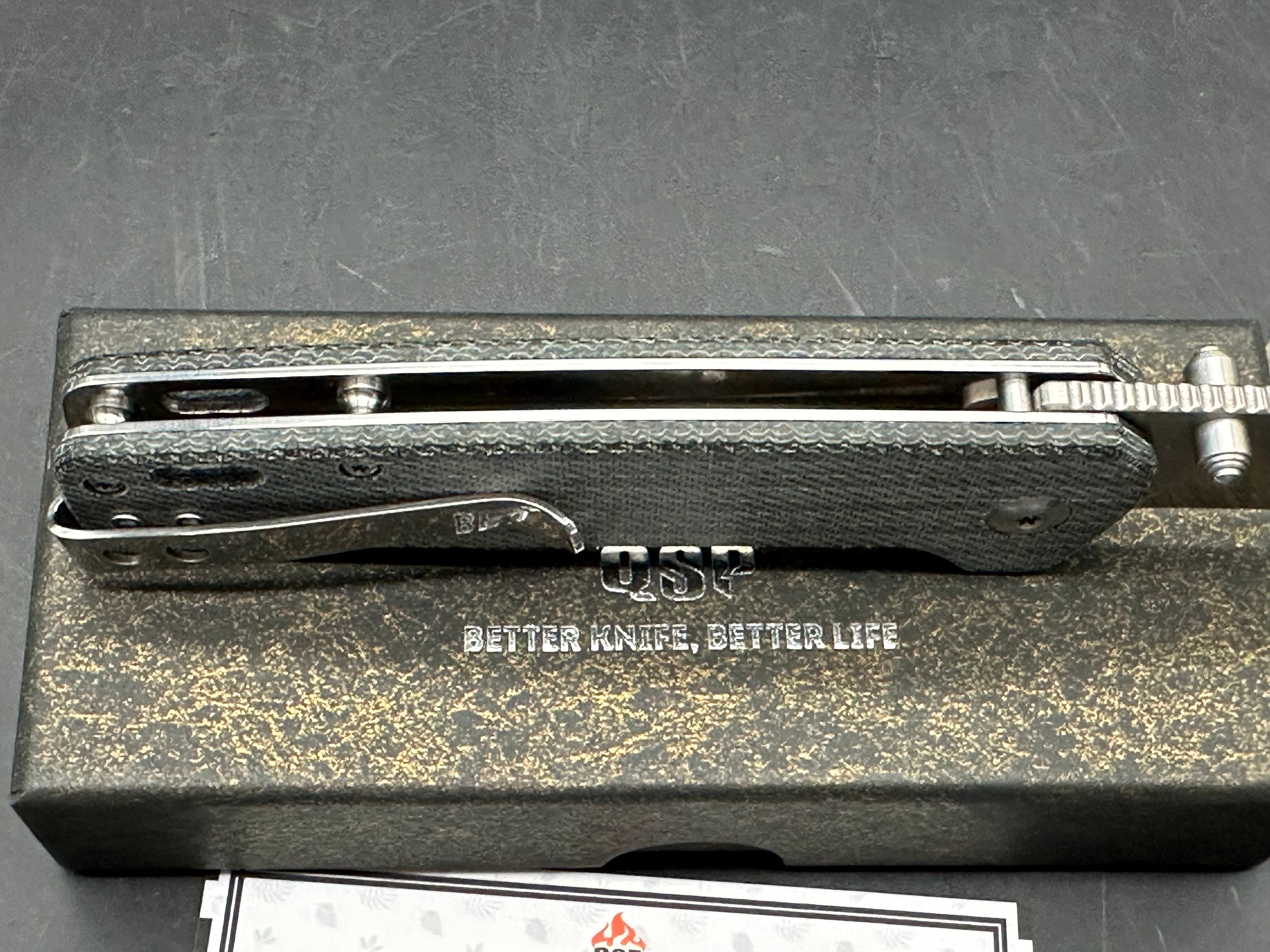 QSP 2 knife bundle damascus & D2