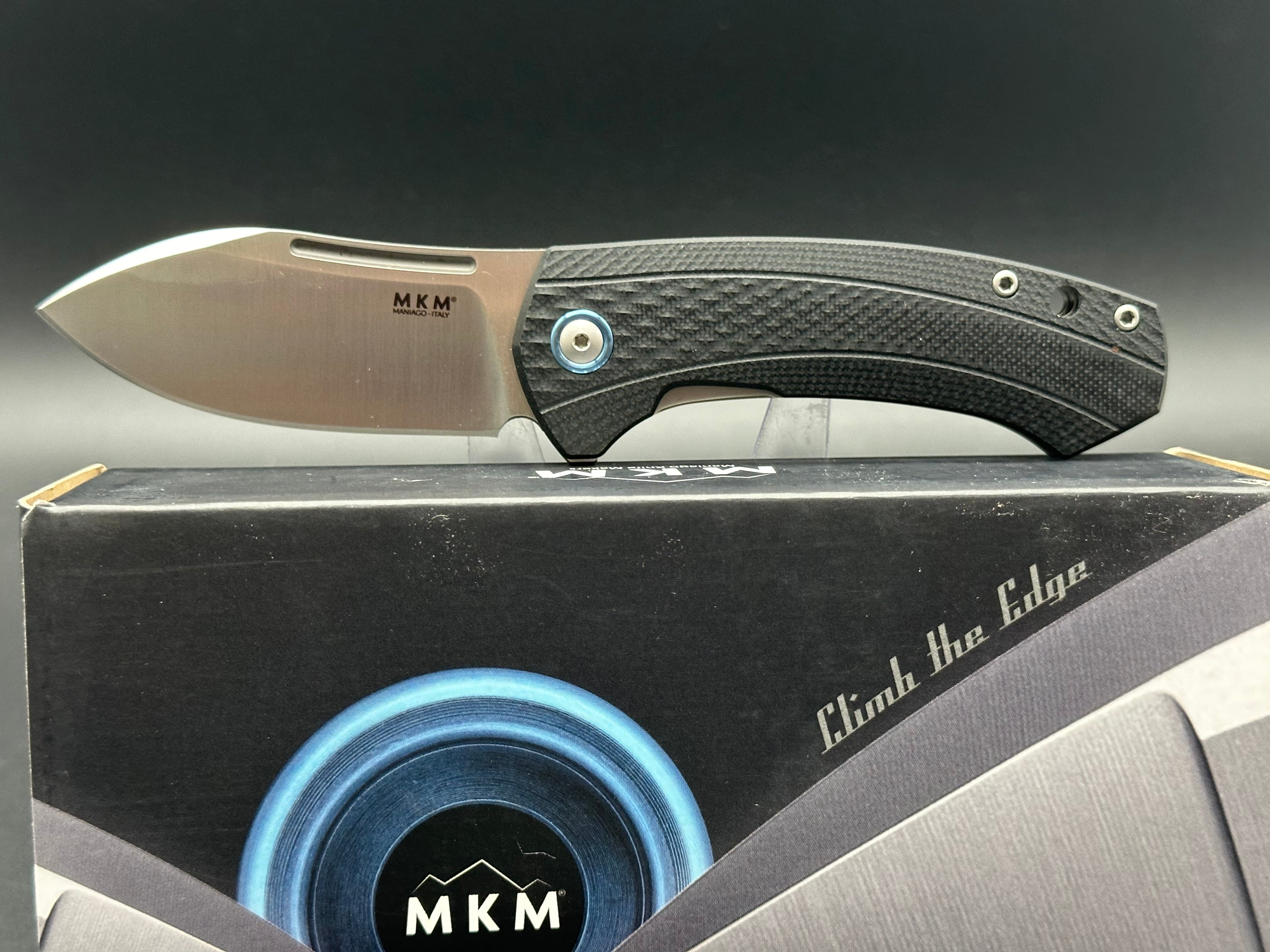 MKM Voxnaes Colvera Frame Lock Knife Black G-10 (2.91" Stonewash)