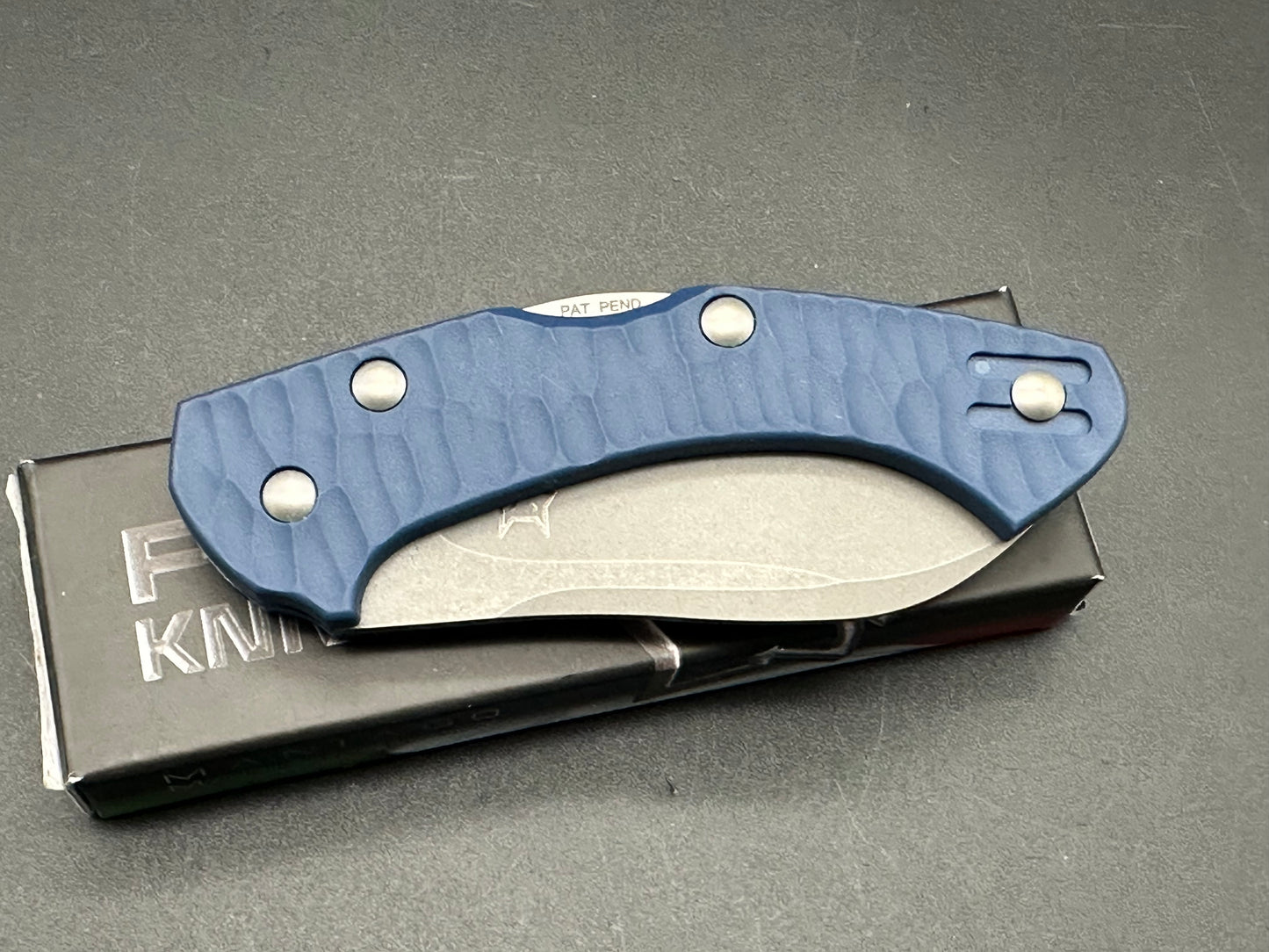 Fox Knives Anso Zero Exclusive Folding Knife Blue G-10 (3" Stonewash N690)