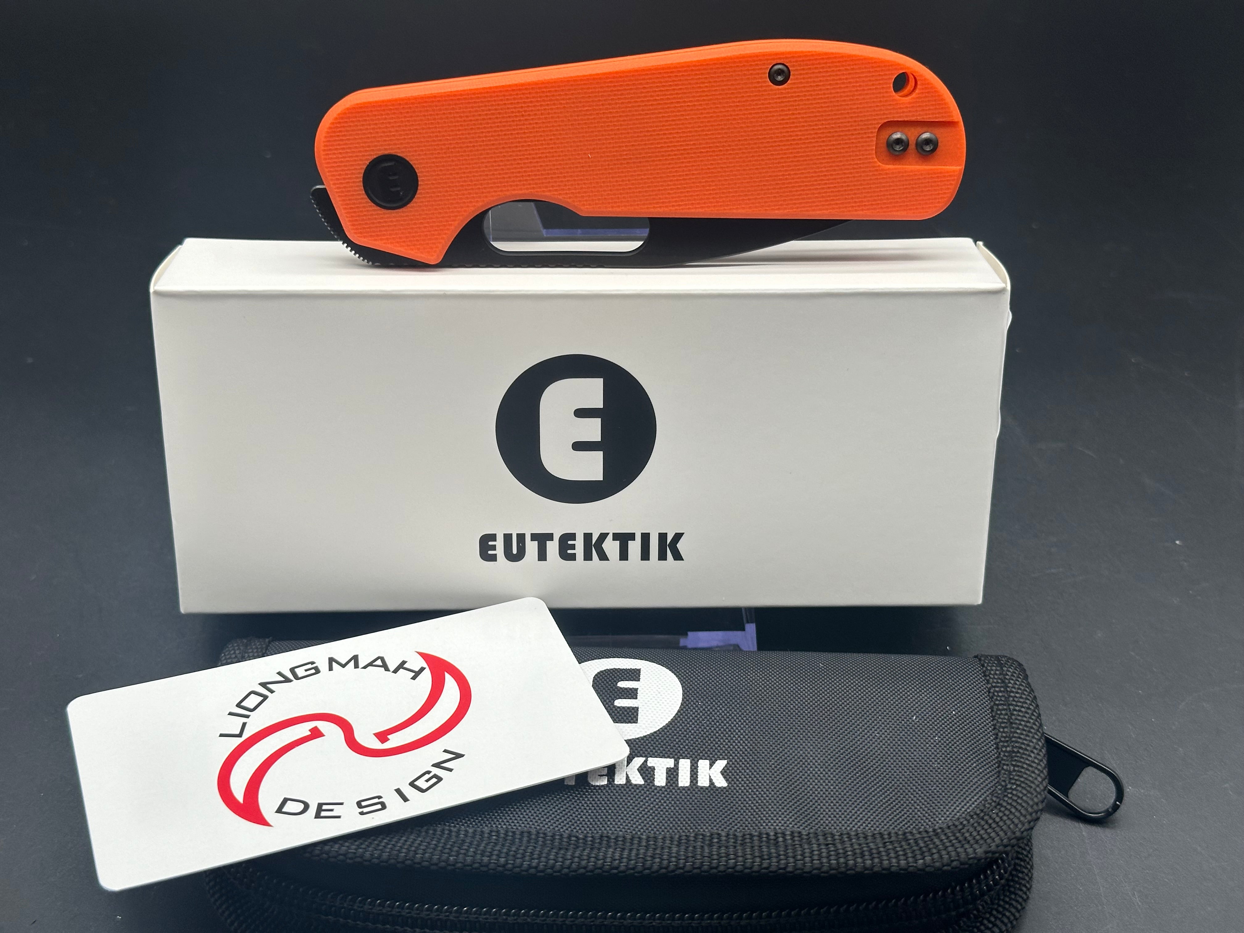 Eutektik EFD Orange BlackWashed plus LTK Koozie/Patch & Sticker w/each knife