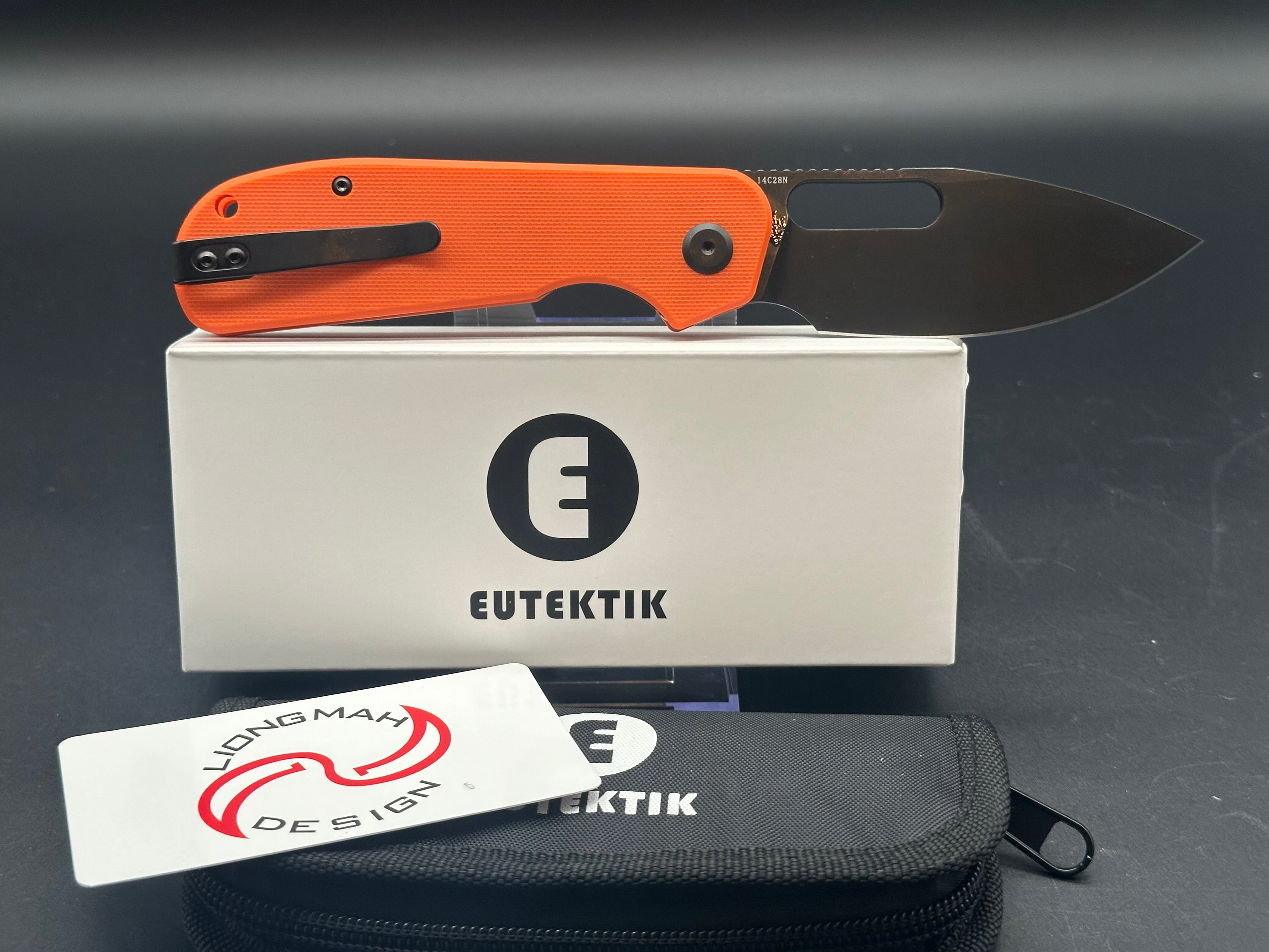 Eutektik EFD Orange BlackWashed plus LTK Koozie/Patch & Sticker w/each knife