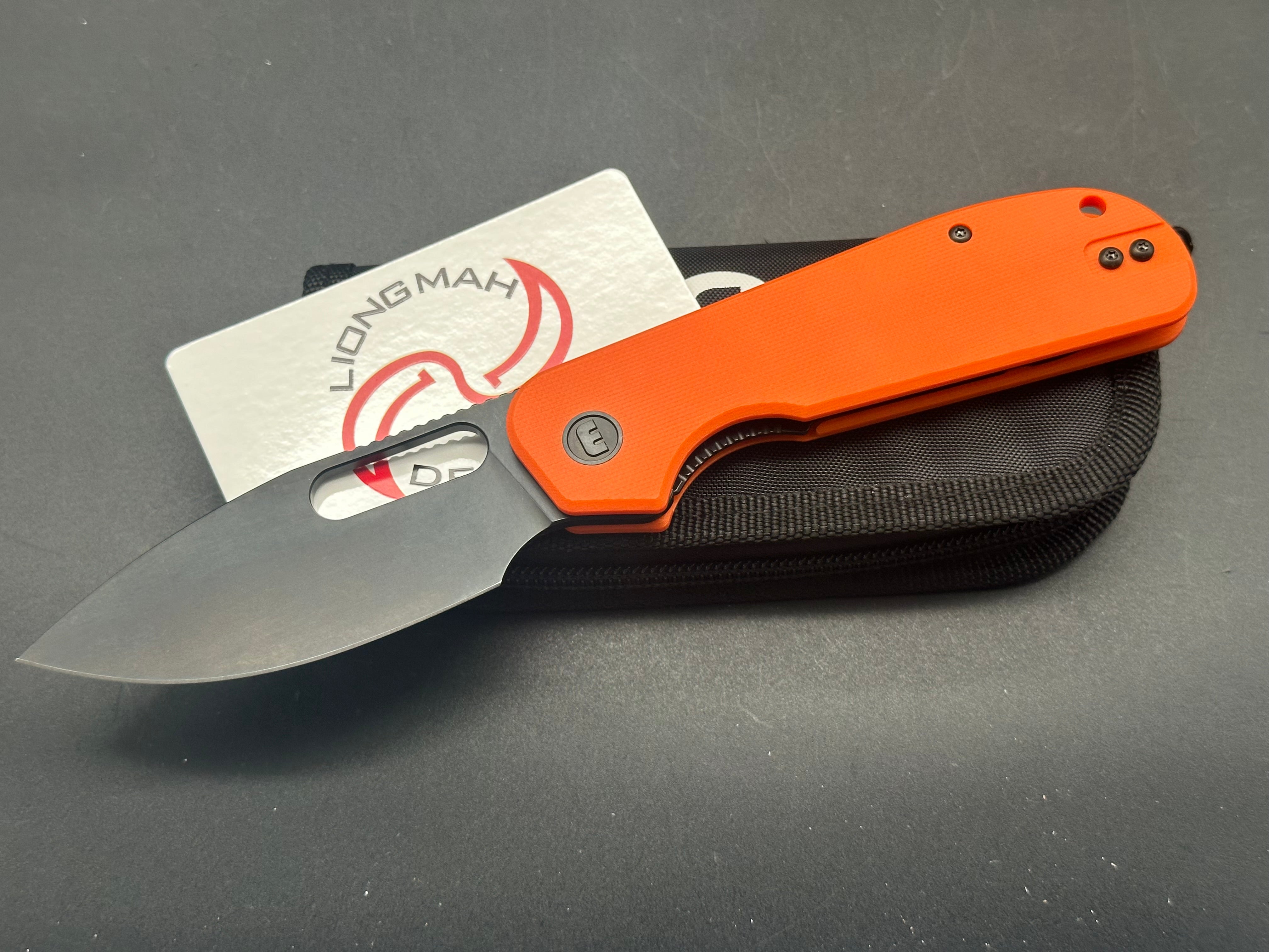 Eutektik EFD Orange BlackWashed plus LTK Koozie/Patch & Sticker w/each knife