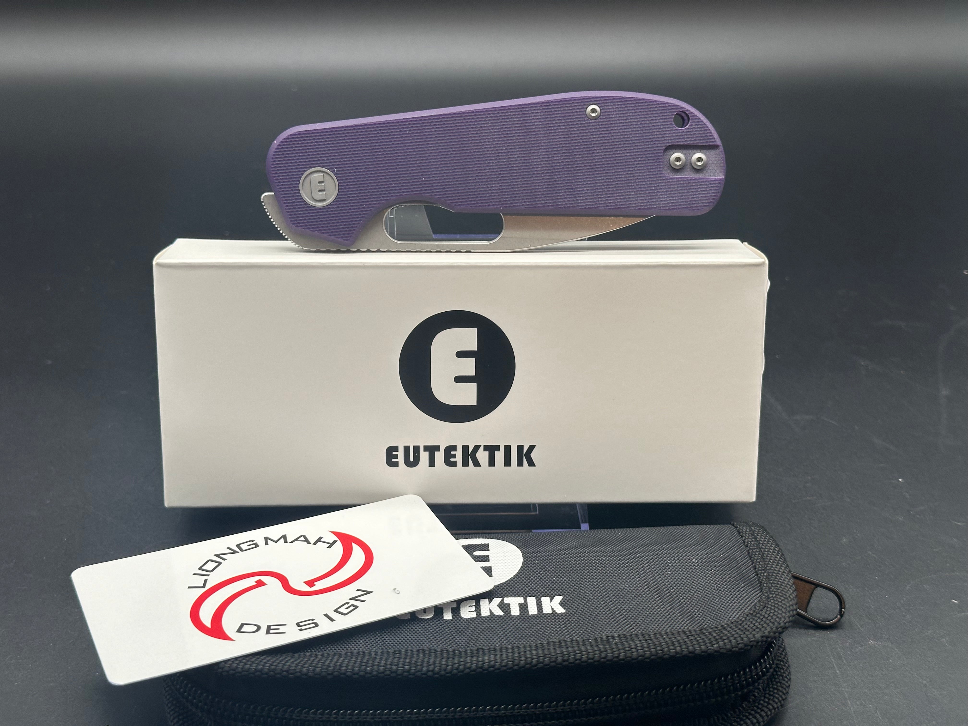 Eutektik EFD Purple Stonewashed plus LTK Koozie/Patch & Sticker w/each knife