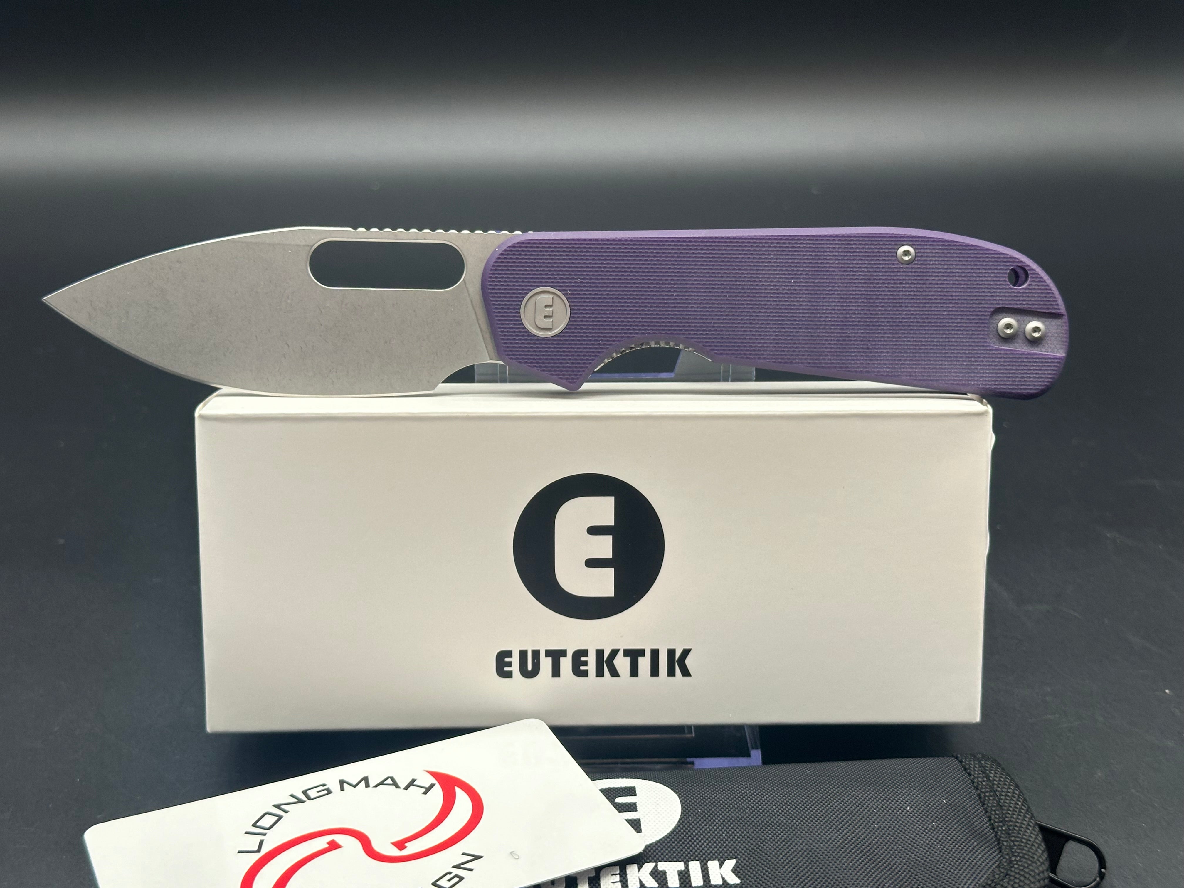 Eutektik EFD Purple Stonewashed plus LTK Koozie/Patch & Sticker w/each knife