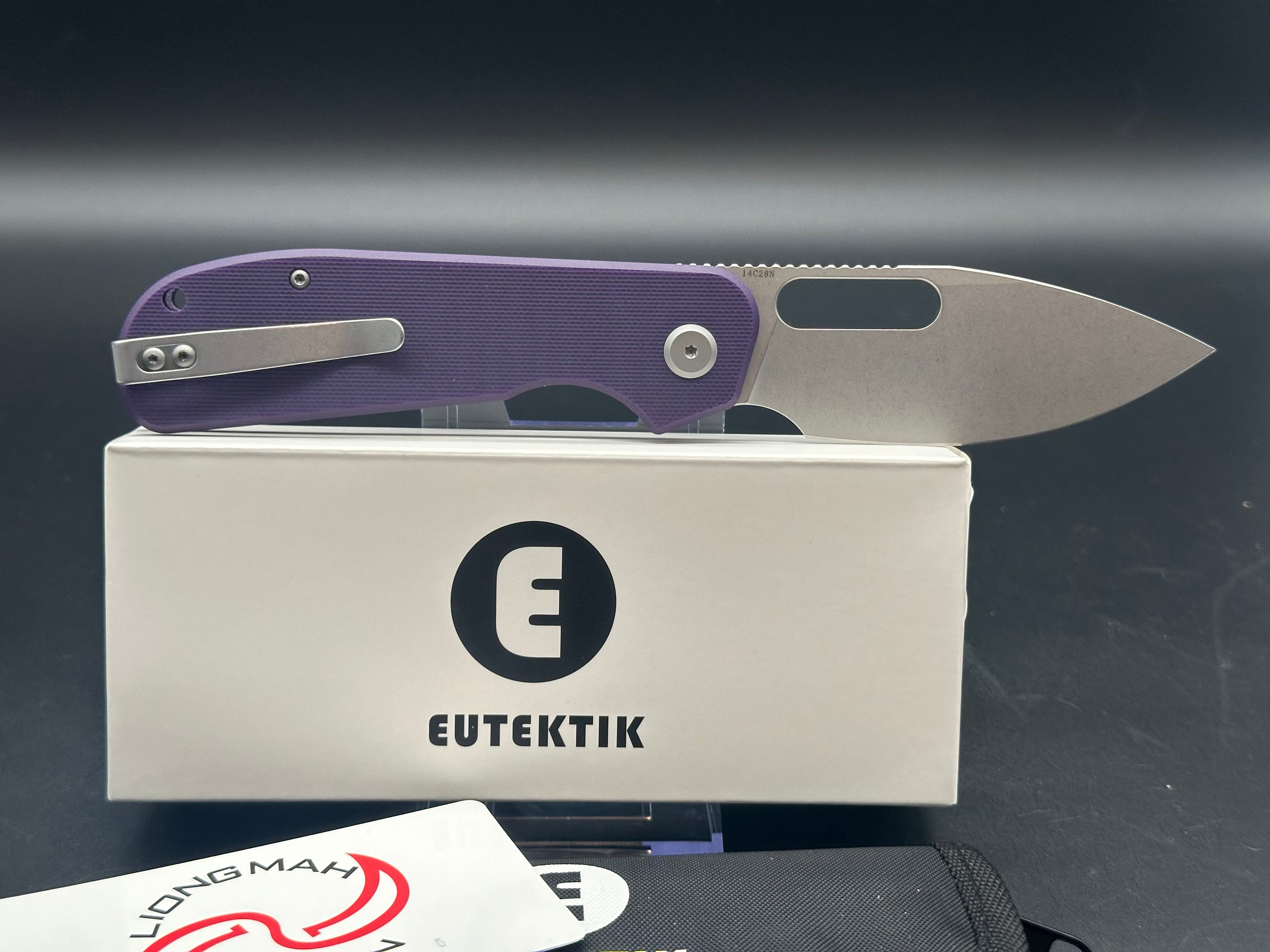 Eutektik EFD Purple Stonewashed plus LTK Koozie/Patch & Sticker w/each knife