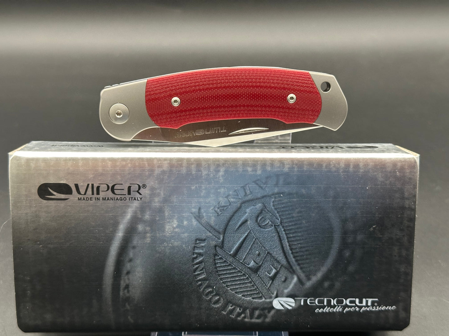 Viper Twin Slip Joint Knife Red G-10 (3" Satin)