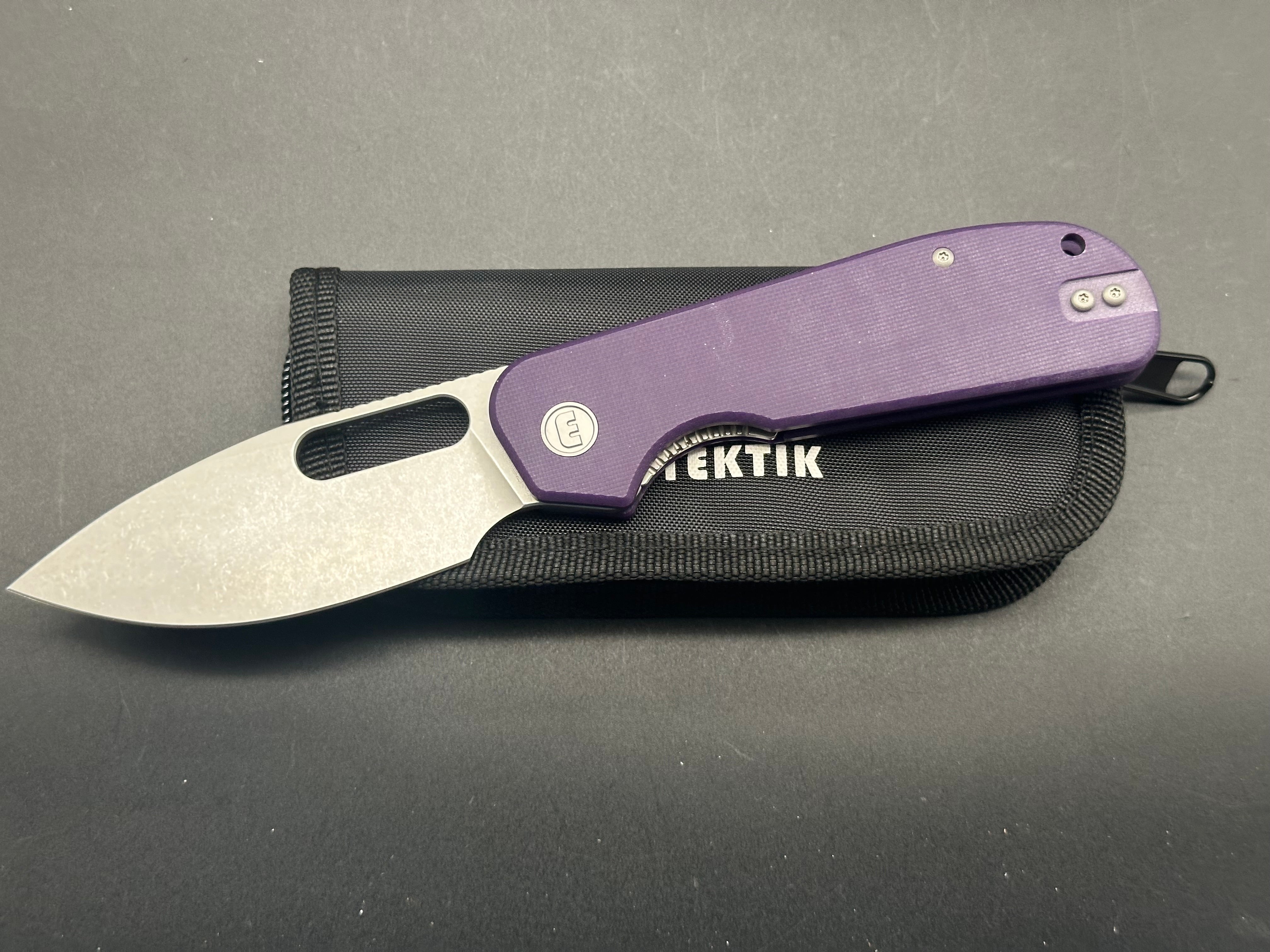 Eutektik EFD Purple Stonewashed plus LTK Koozie/Patch & Sticker w/each knife