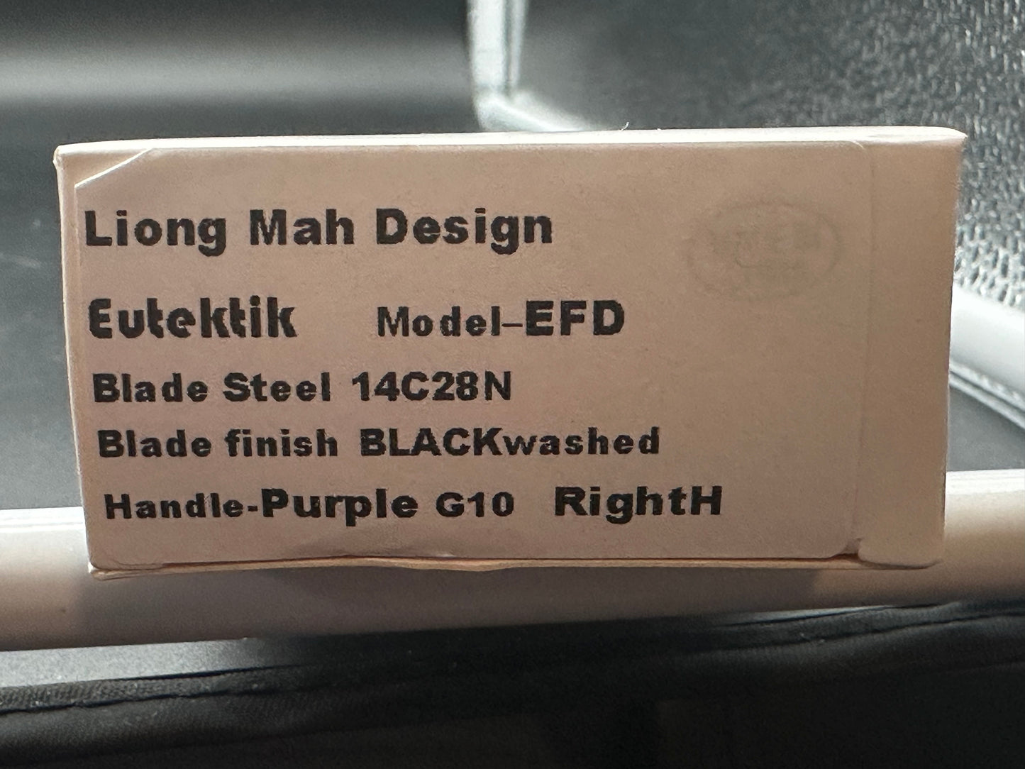 Eutektik EFD Purple BlackWashed plus LTK Koozie/Patch & Sticker w/each knife