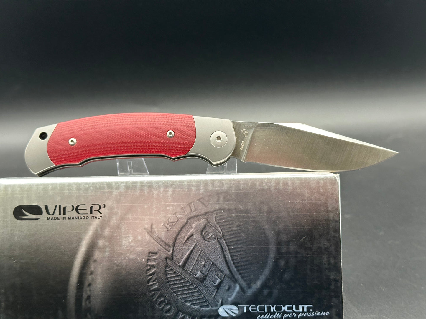 Viper Twin Slip Joint Knife Red G-10 (3" Satin)