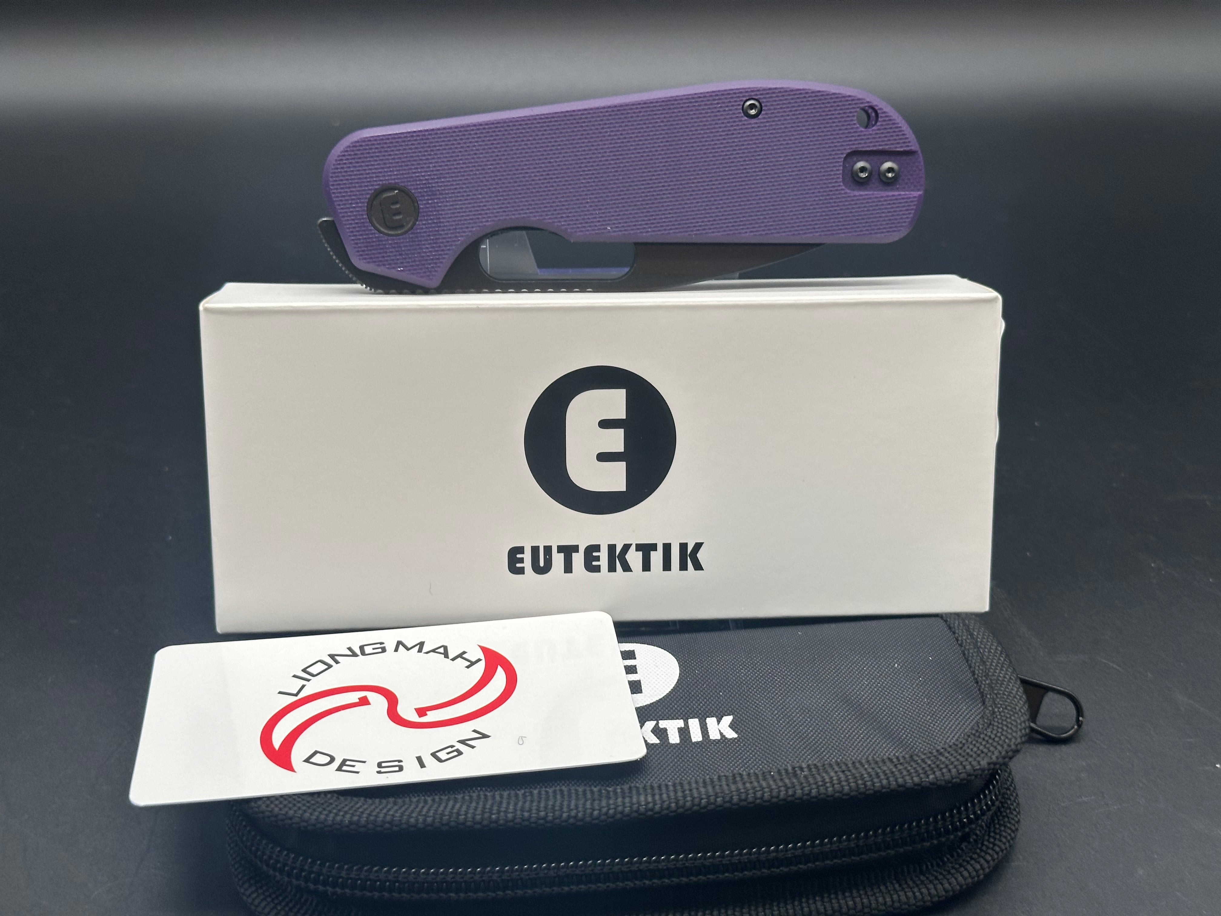 Eutektik EFD Purple BlackWashed plus LTK Koozie/Patch & Sticker w/each knife