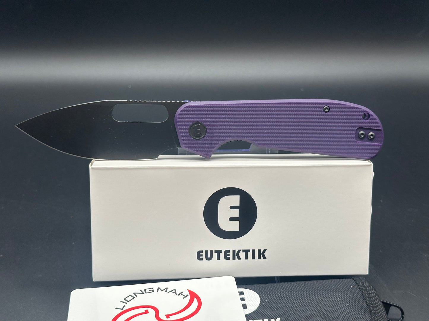 Eutektik EFD Purple BlackWashed plus LTK Koozie/Patch & Sticker w/each knife