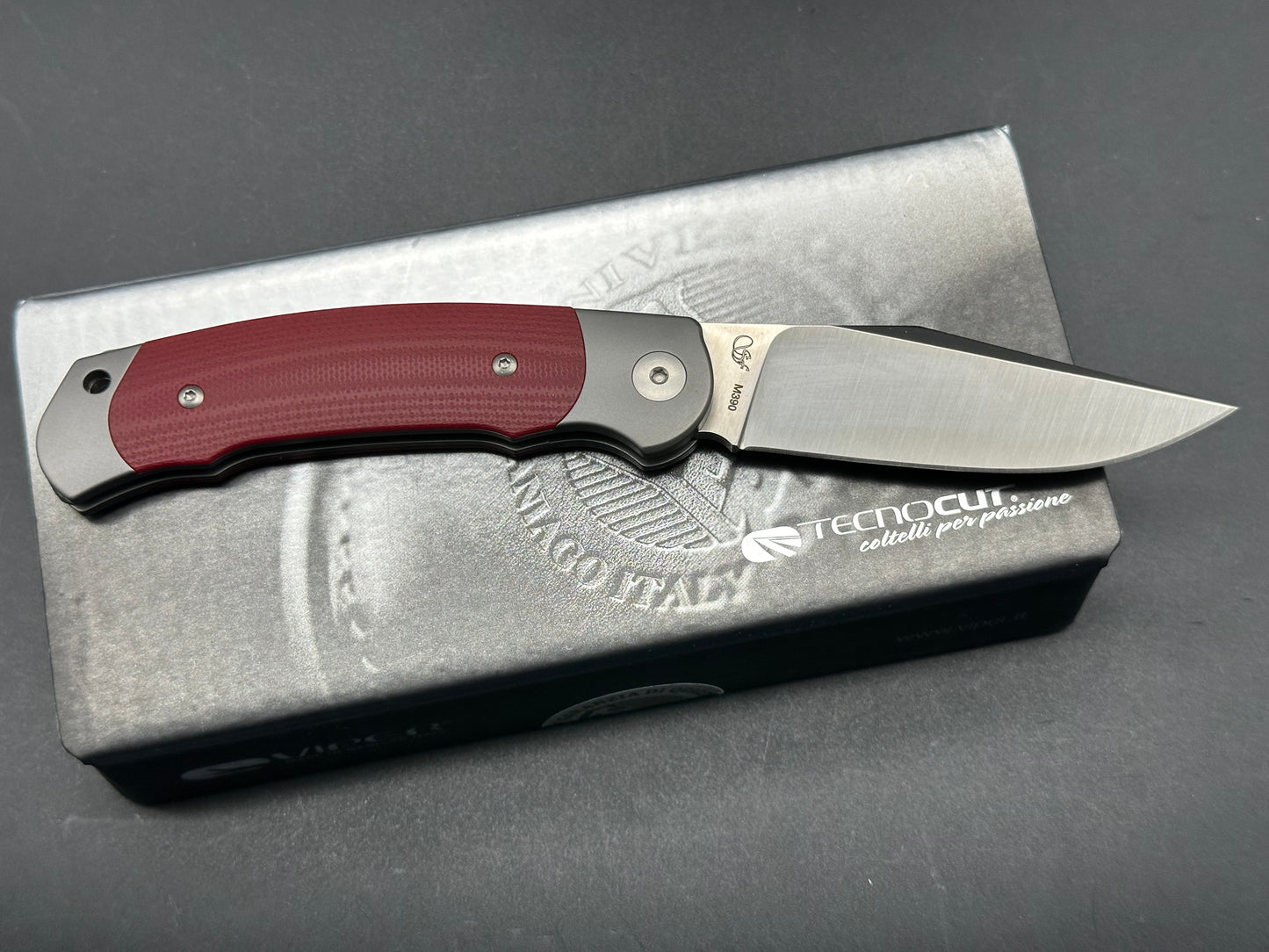 Viper Twin Slip Joint Knife Red G-10 (3" Satin)