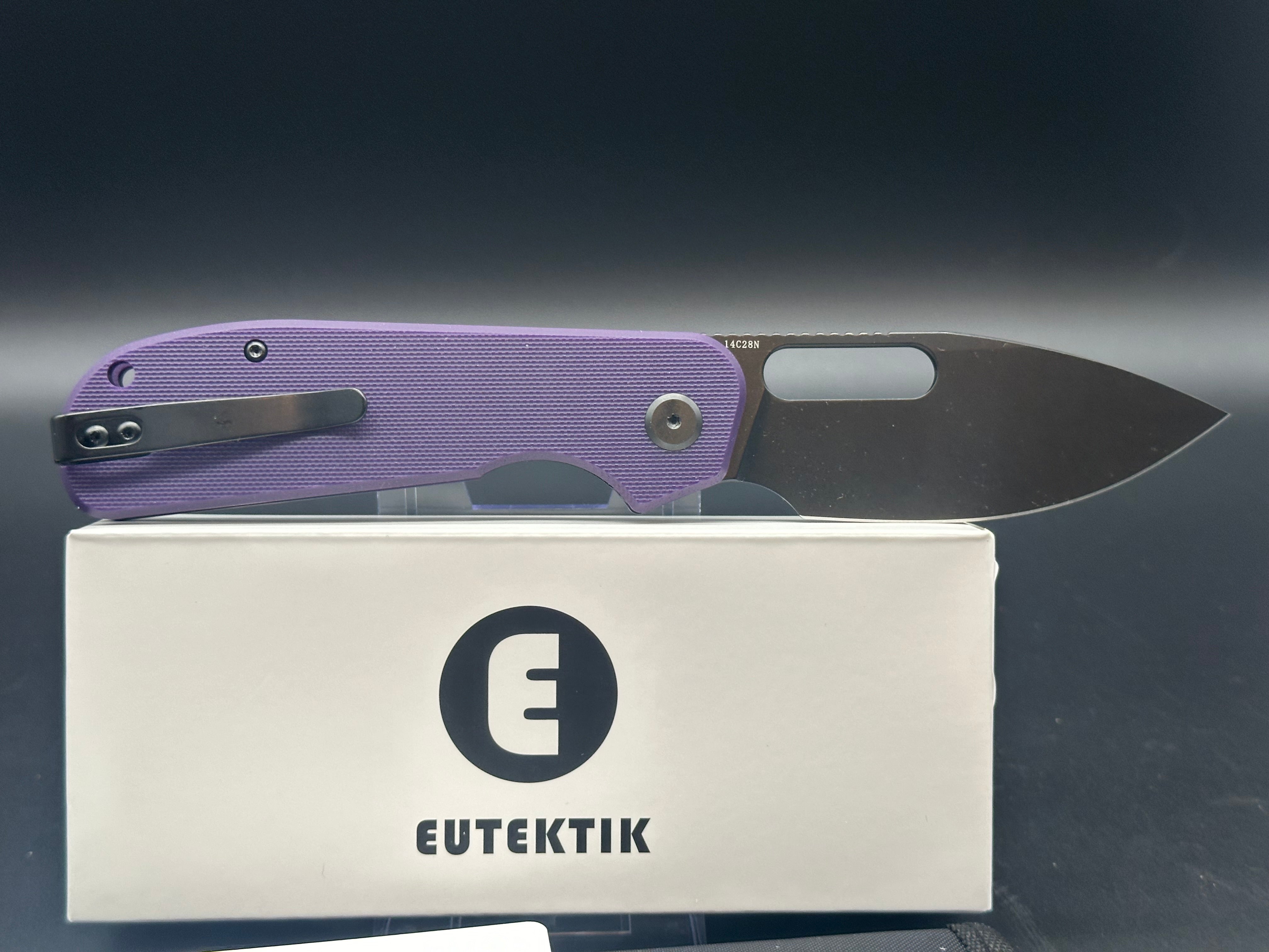 Eutektik EFD Purple BlackWashed plus LTK Koozie/Patch & Sticker w/each knife