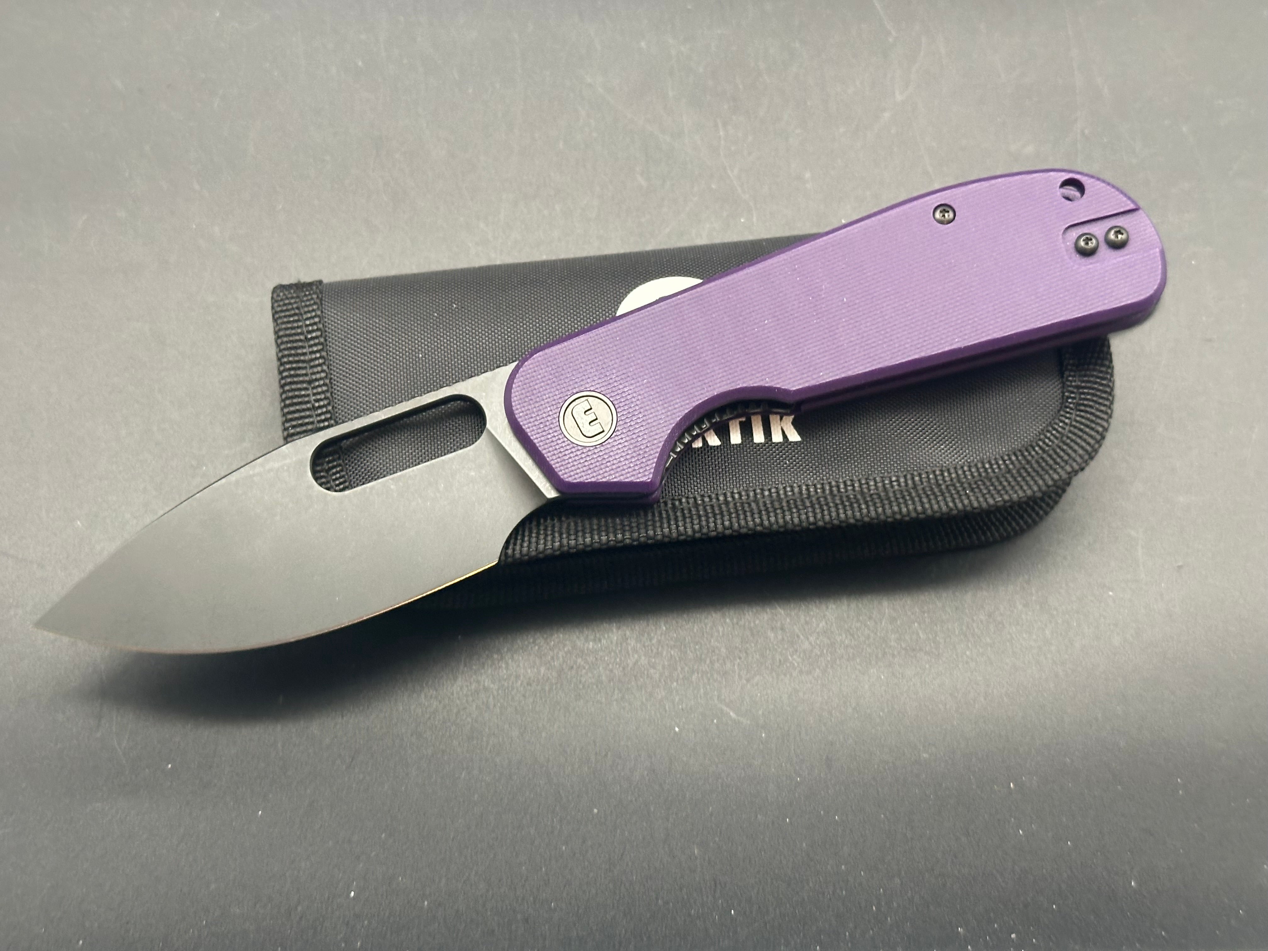 Eutektik EFD Purple BlackWashed plus LTK Koozie/Patch & Sticker w/each knife