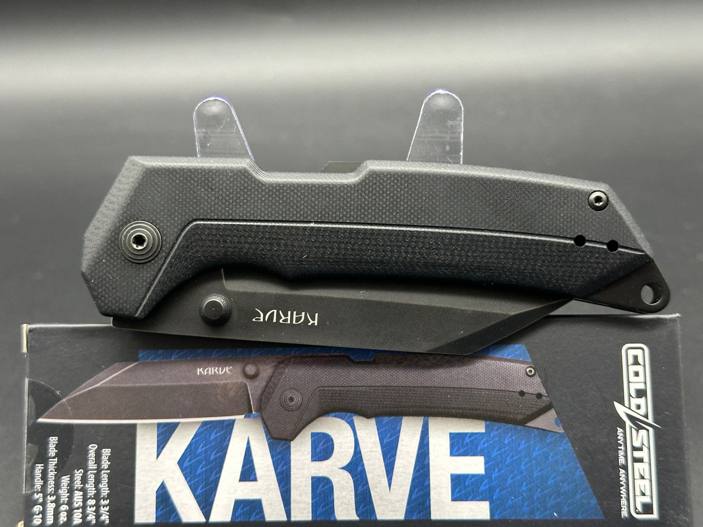 Cold Steel Karve Atlas Lock Knife Black G-10 (3.75" Black)