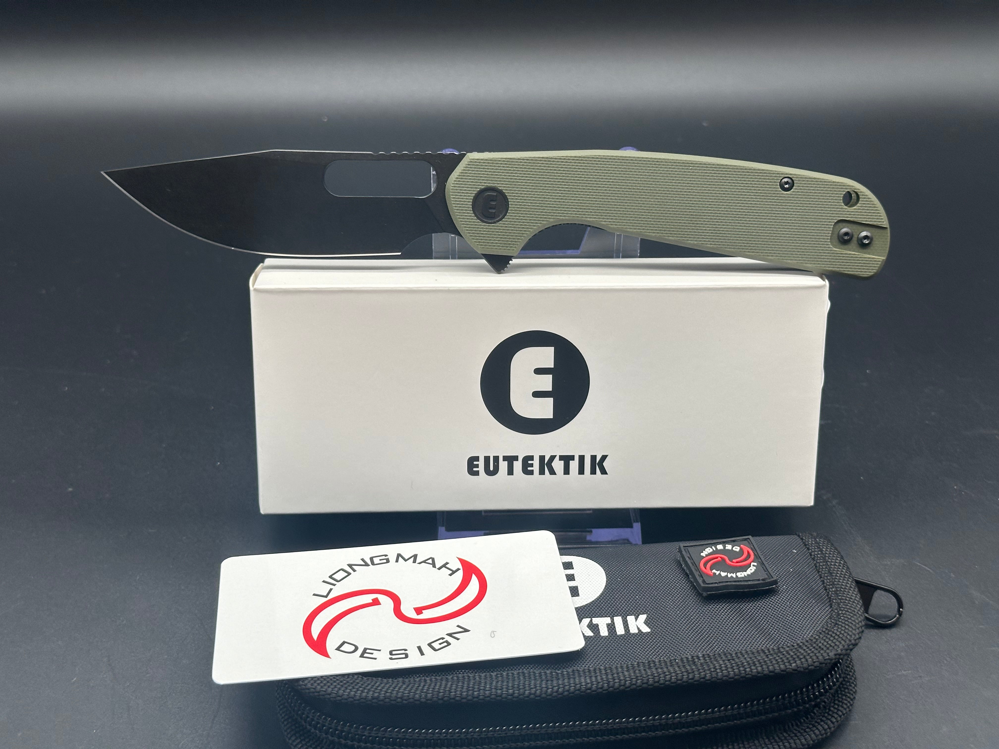 Eutektik Trinity OD Green BlackWashed plus LTK Koozie/Patch & Sticker w/each knife