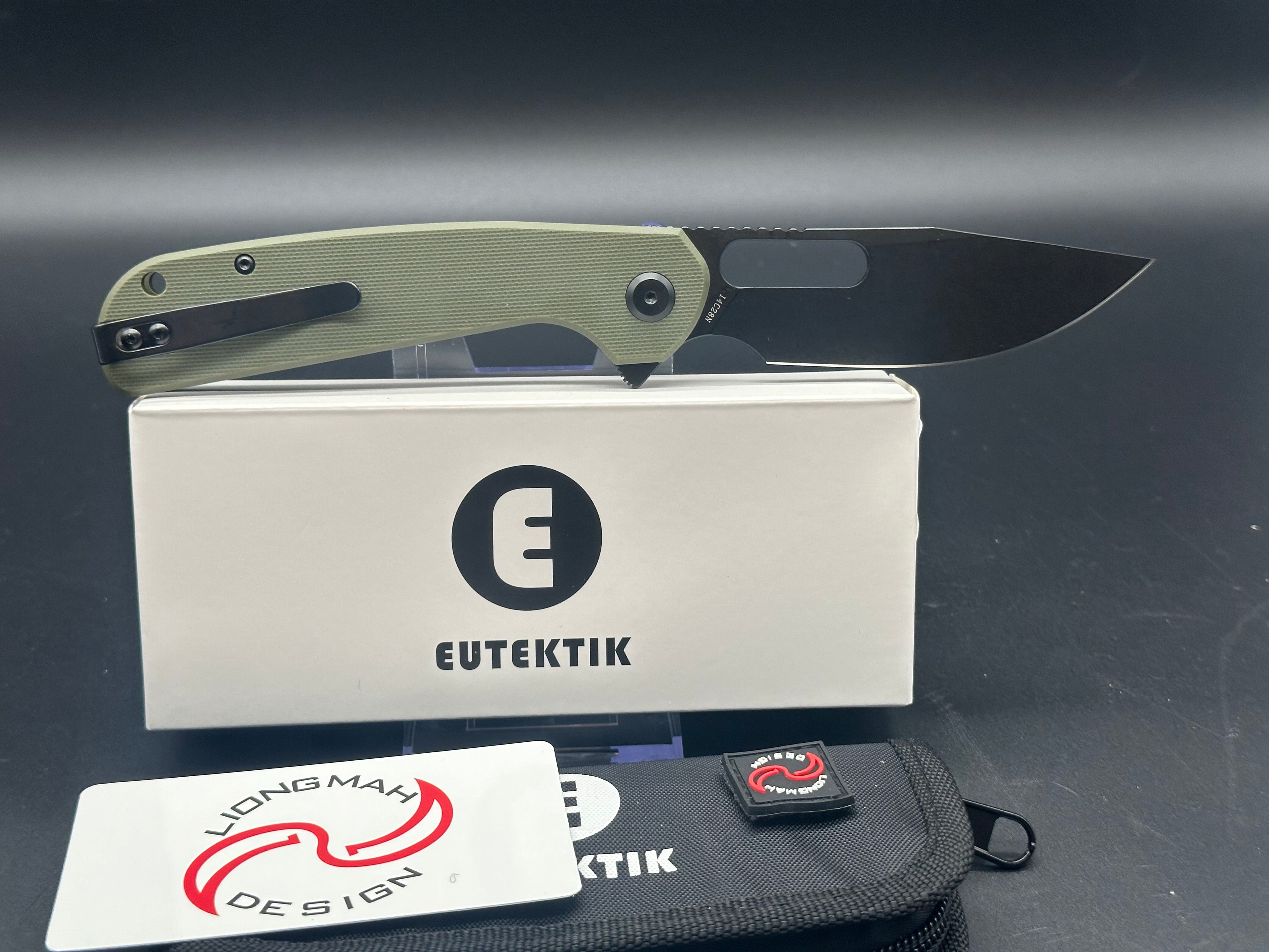 Eutektik Trinity OD Green BlackWashed plus LTK Koozie/Patch & Sticker w/each knife