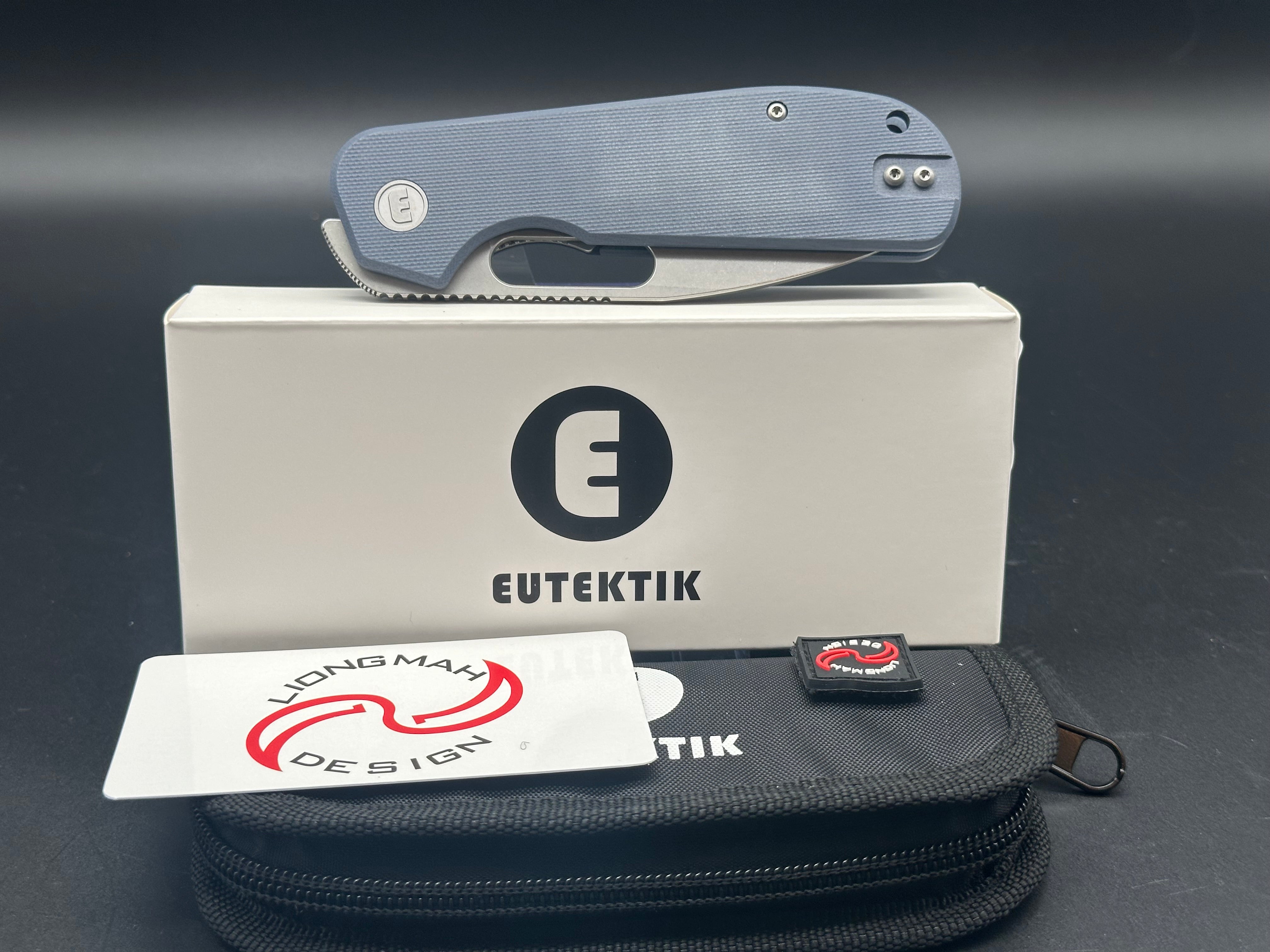 Eutektik EFD Blue Denim Stonewashed plus LTK Koozie/Patch & Sticker w/each knife