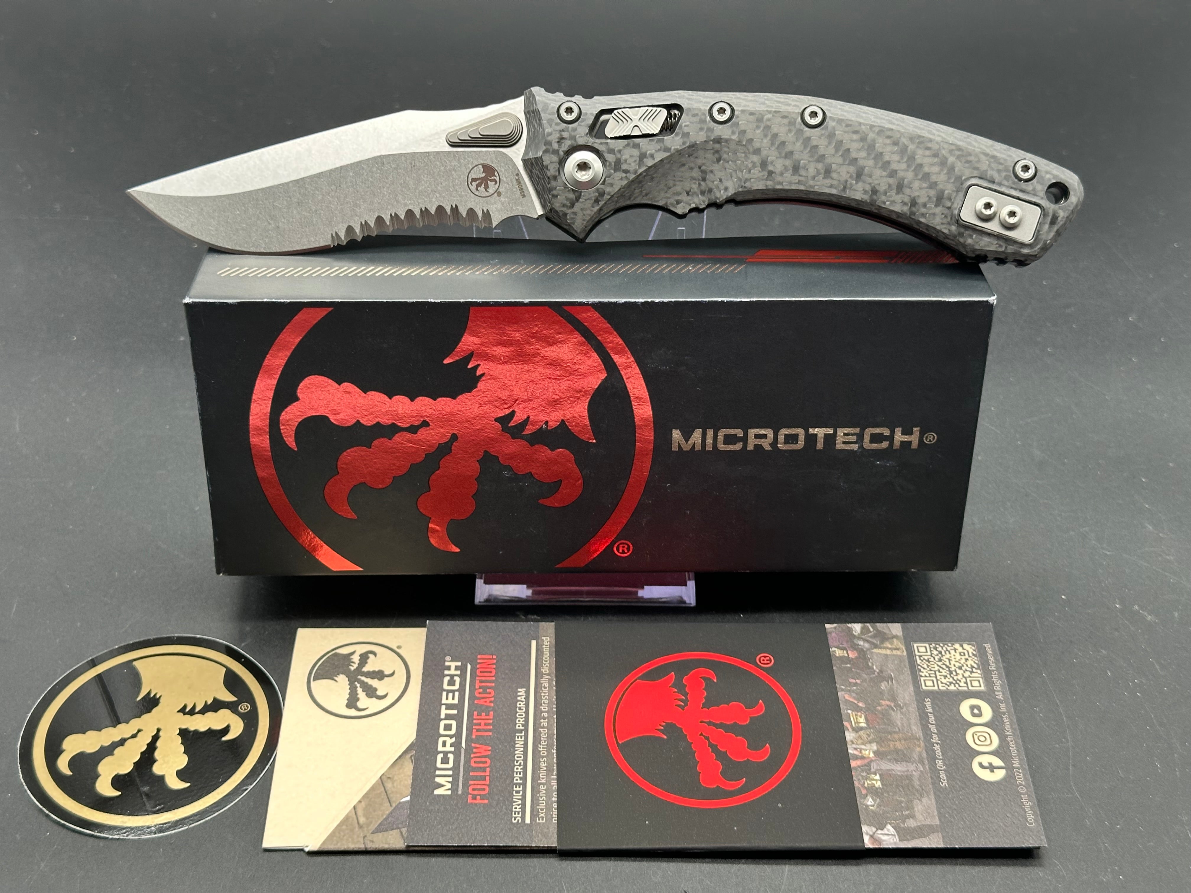 Microtech Amphibian Prototype New in Box Carbon Fiber, M390MK, 1 of 8