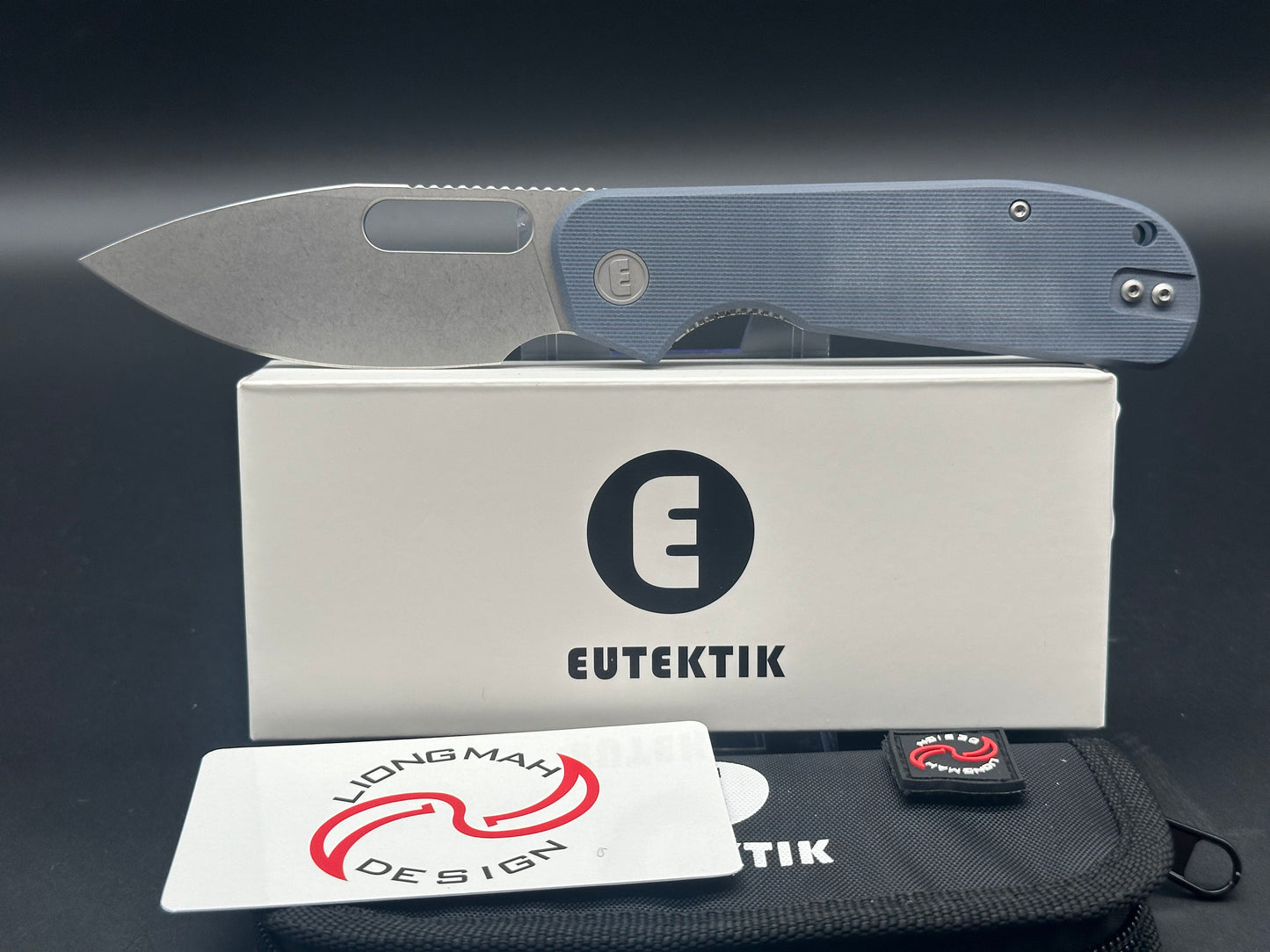 Eutektik EFD Blue Denim Stonewashed plus LTK Koozie/Patch & Sticker w/each knife