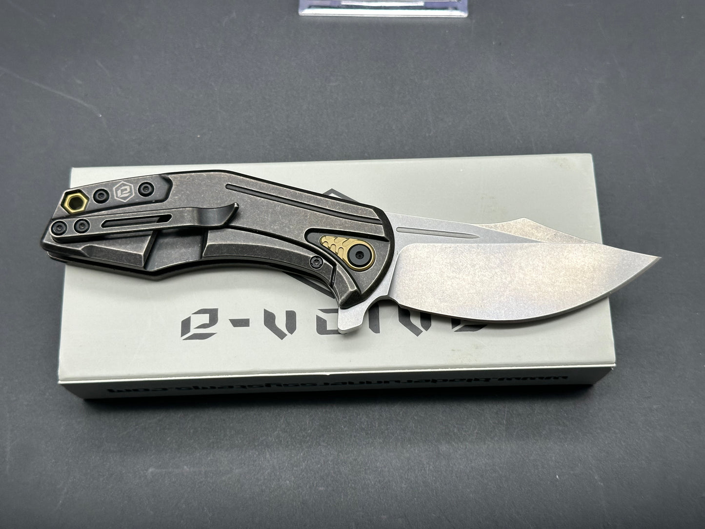 BRS E-Volve Overwatch Frame Lock Knife Titanium (3.625" Stonewash)