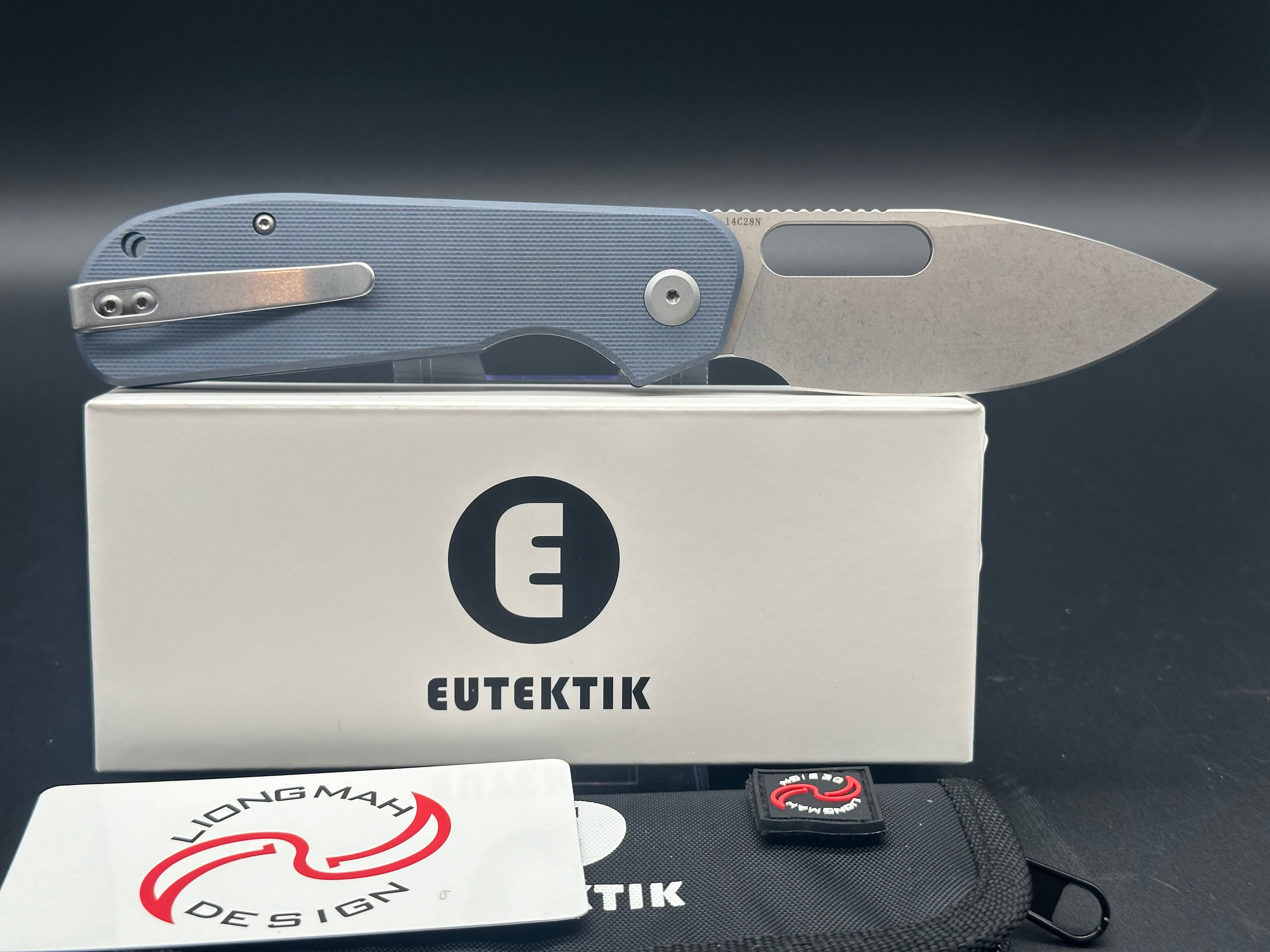 Eutektik EFD Blue Denim Stonewashed plus LTK Koozie/Patch & Sticker w/each knife