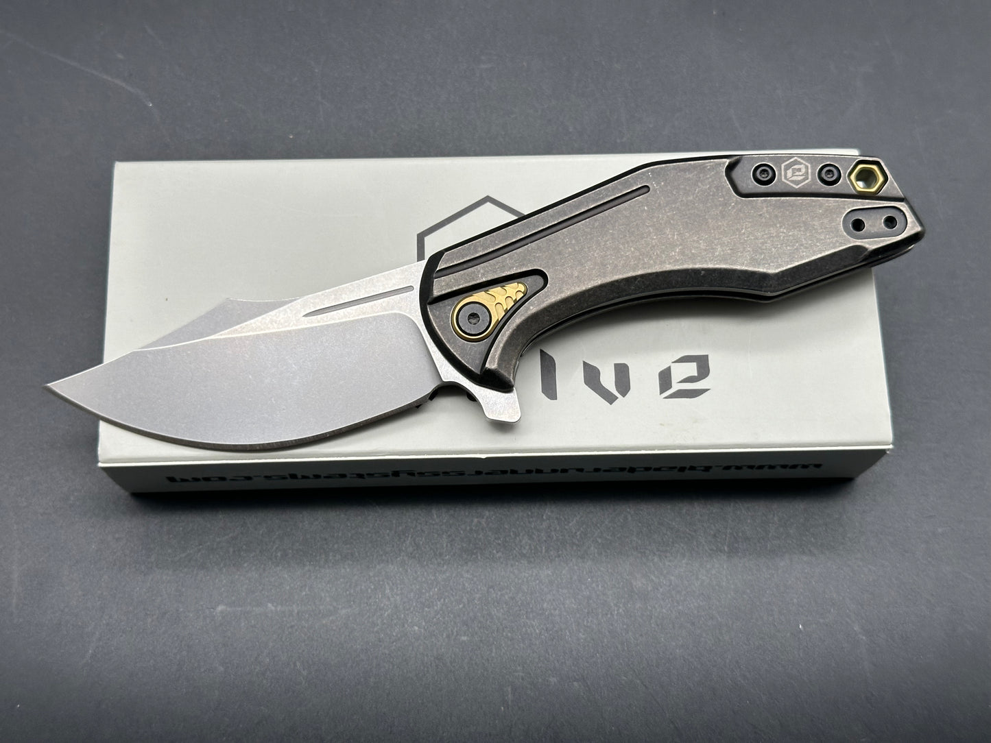 BRS E-Volve Overwatch Frame Lock Knife Titanium (3.625" Stonewash)