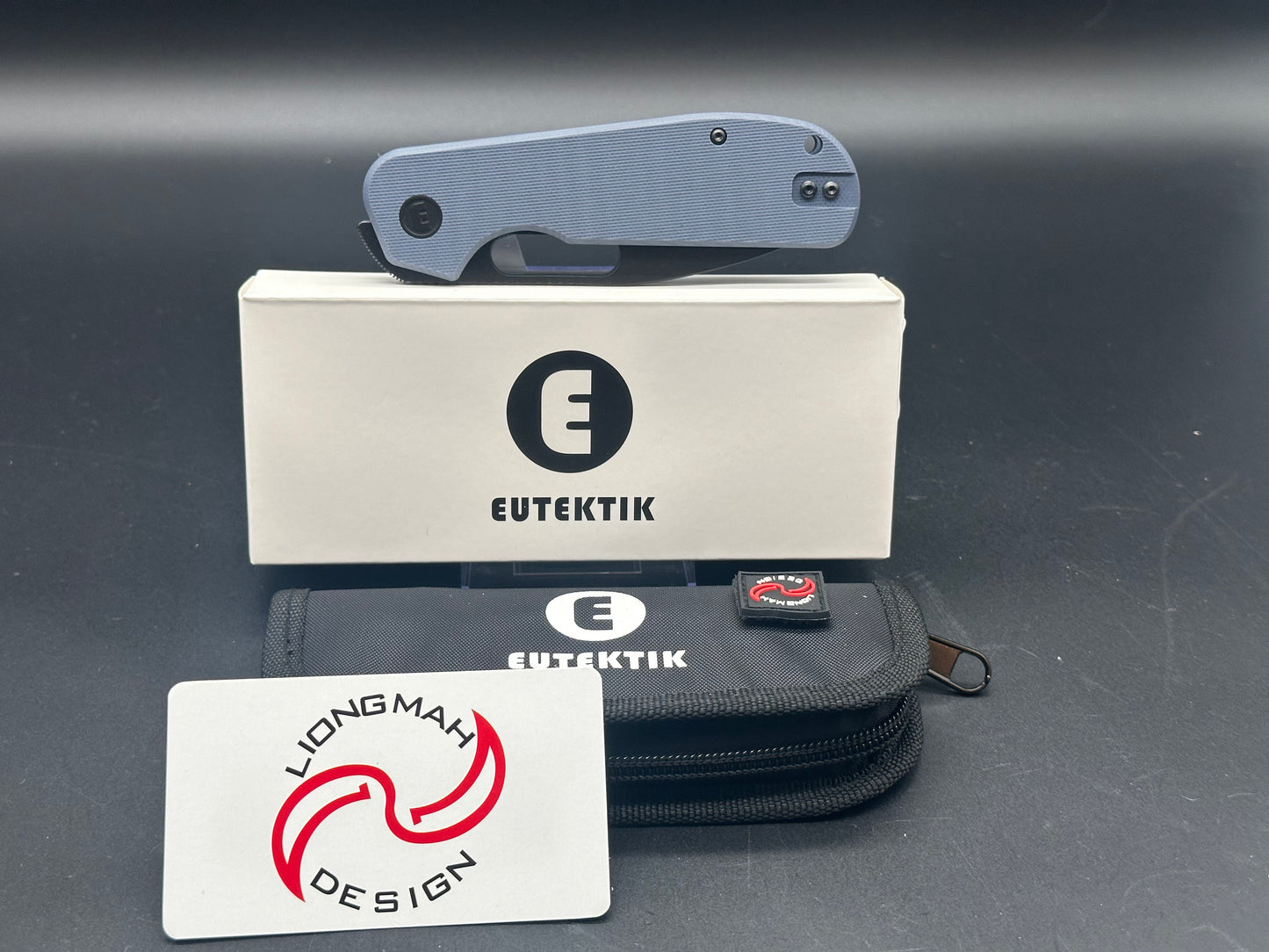 Eutektik EFD Blue-Denim BlackWashed plus LTK Koozie/Patch & Sticker w/each knife