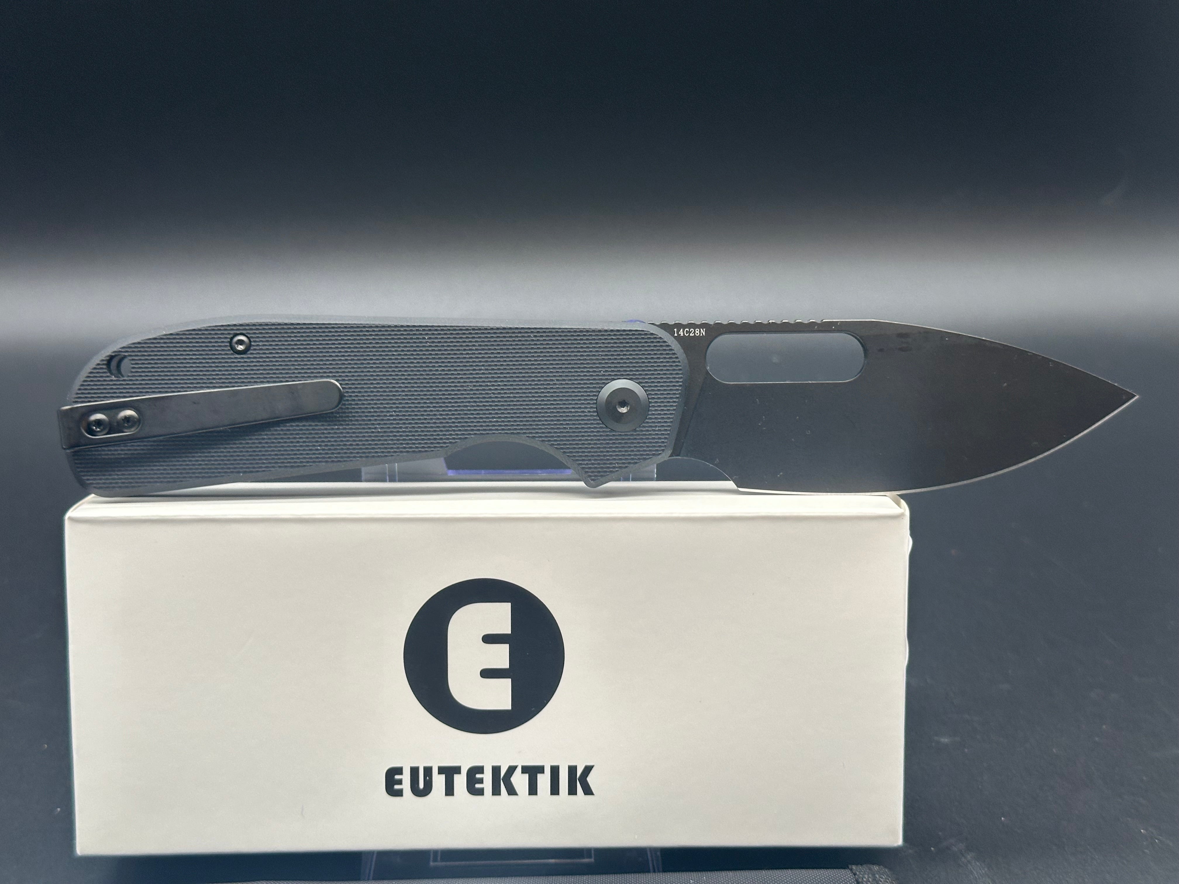 Eutektik EFD Black (Blackwashed) plus LTK Koozie/Patch & Sticker w/each knife