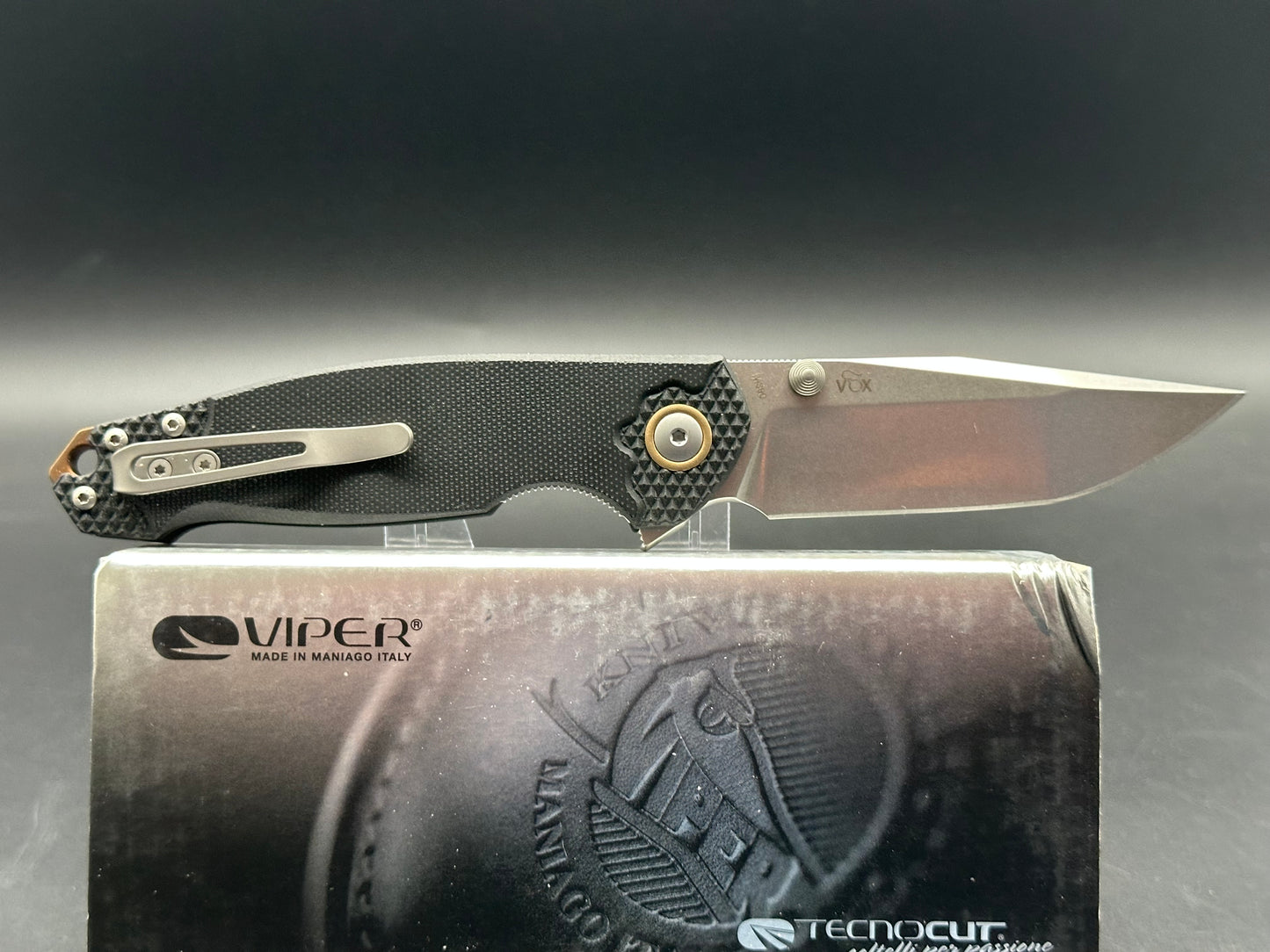 Viper Knives Vox Katla Liner Lock Knife Black G-10