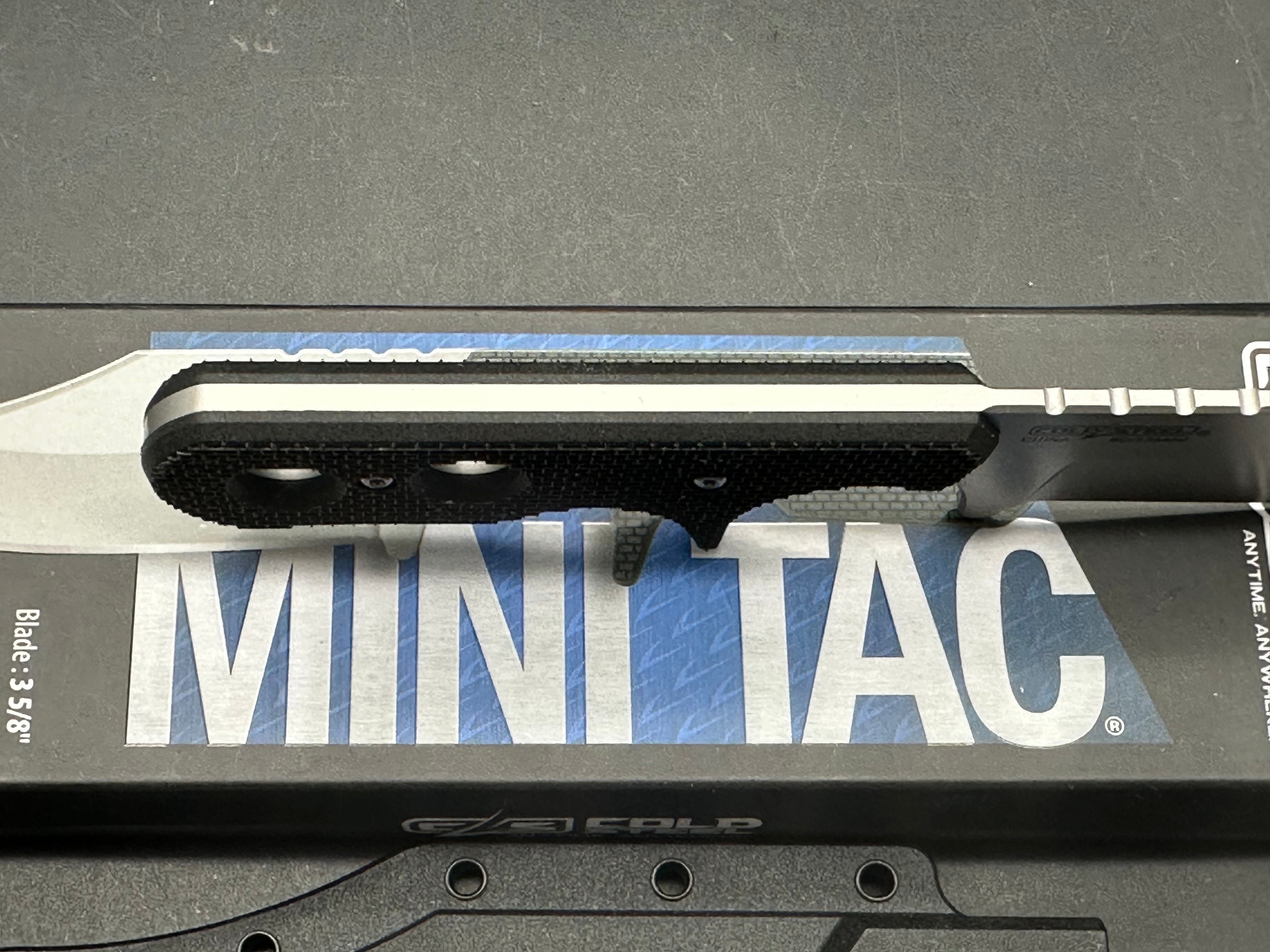 Cold Steel Mini Tac Bowie Neck Knife G-10 (3.625" Bead Blast)
