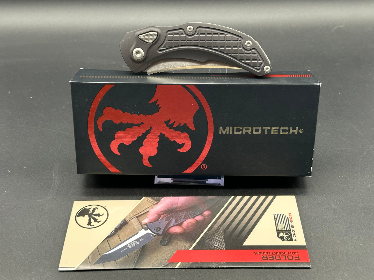 Microtech Brachial Auto Black Aluminum w/M390 blade