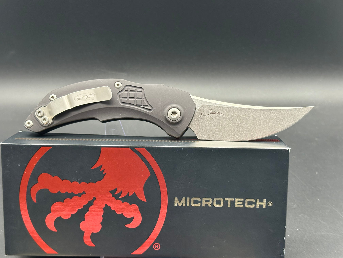 Microtech Brachial Auto Black Aluminum w/M390 blade