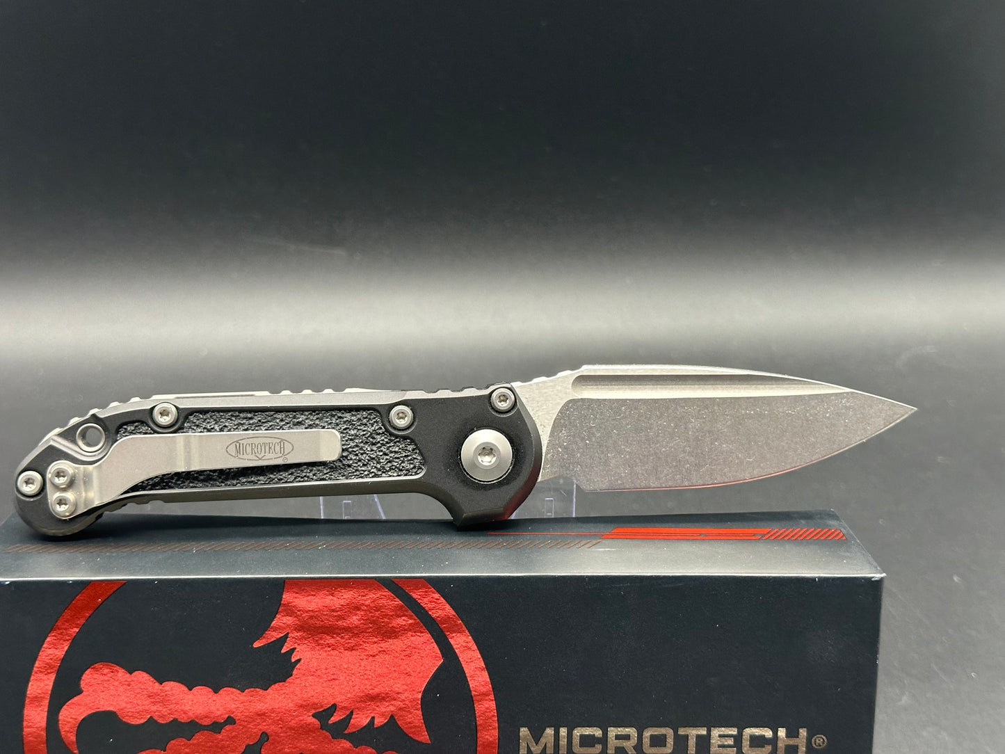 MIcrotech LUDT Gen III Stonewashed Drop Point