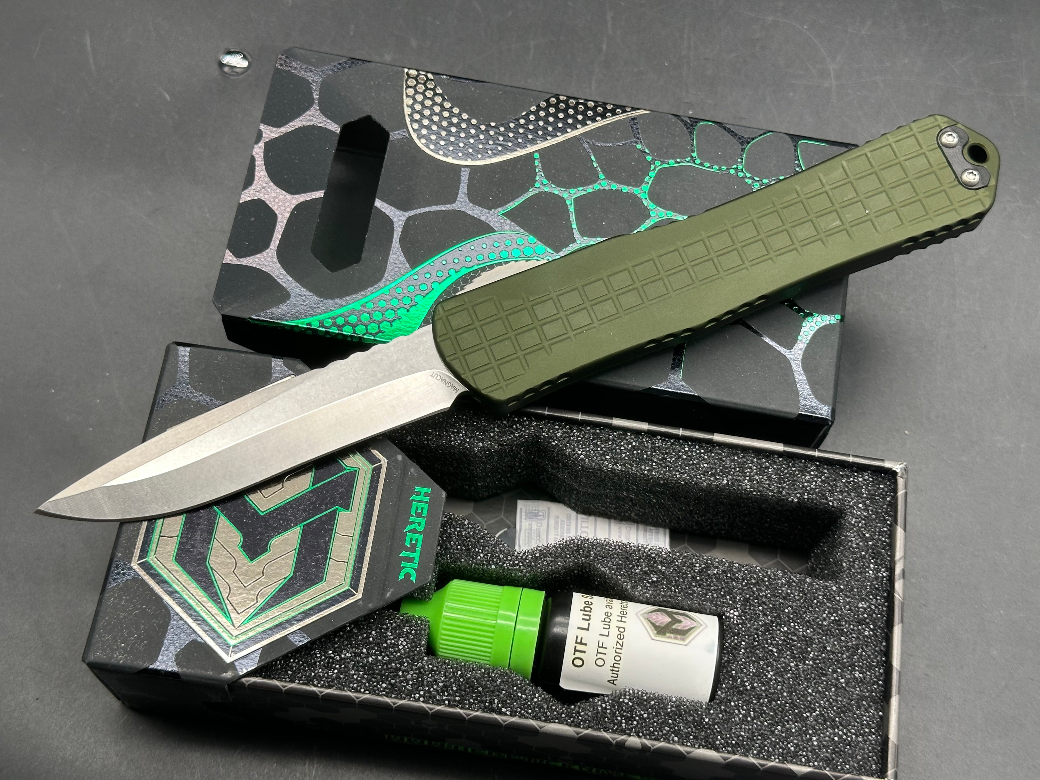 Heretic Manticore X  Green Aluminum/ Magnacut
