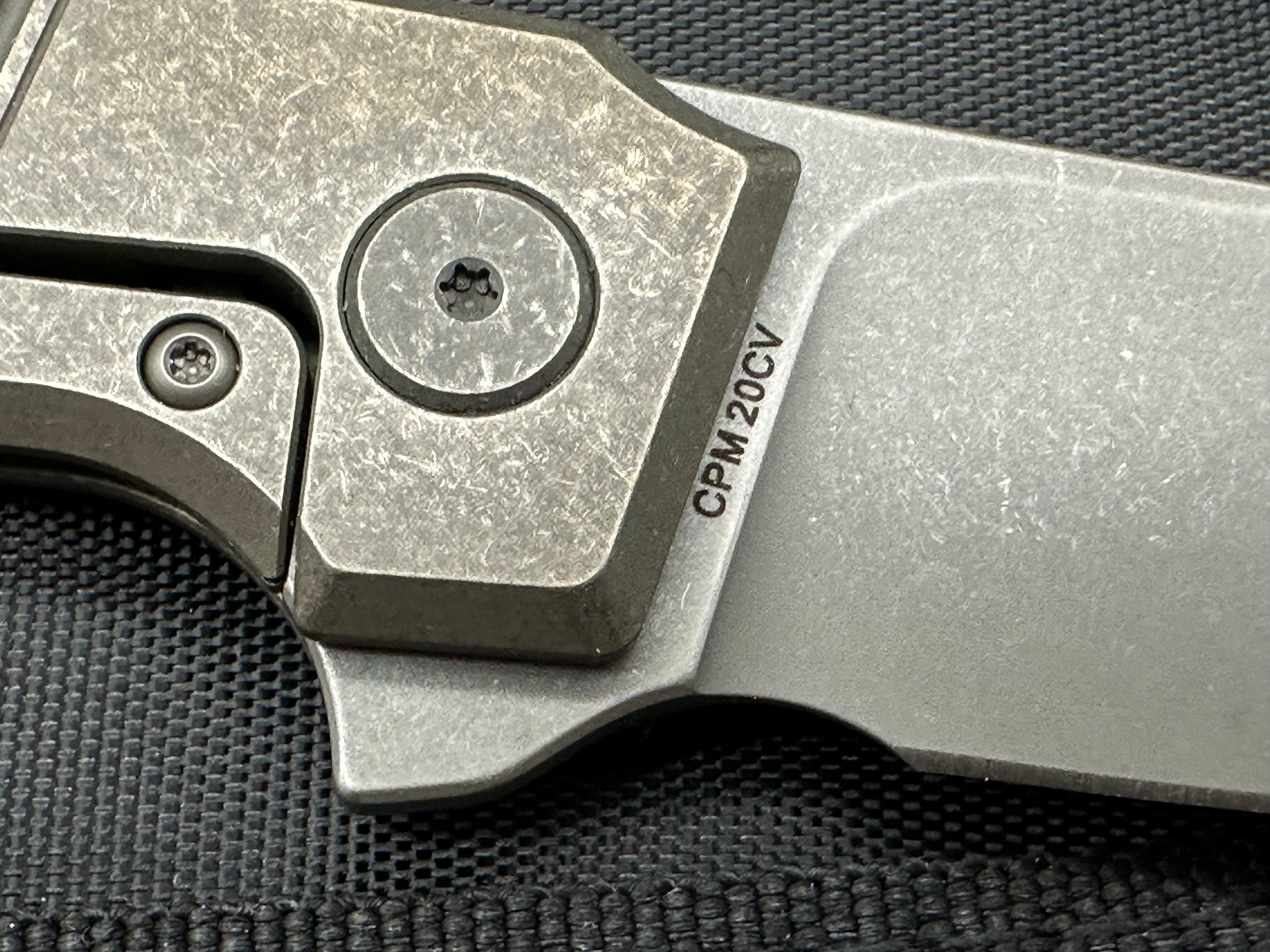 Van Poppel. 3.75 inch stonewashed CPM-20CV blade Dutch Blade Works Xerxes