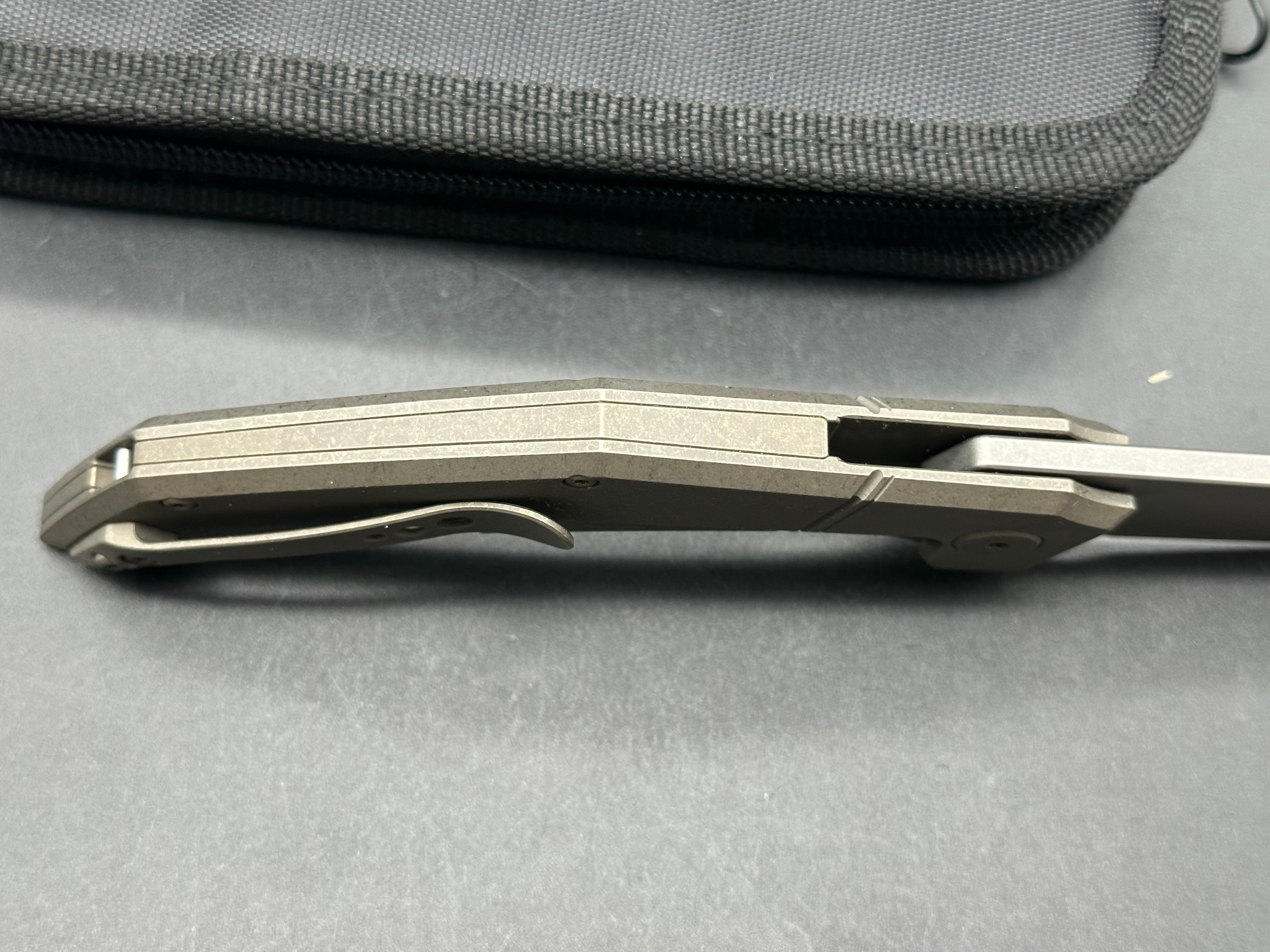 Van Poppel. 3.75 inch stonewashed CPM-20CV blade Dutch Blade Works Xerxes