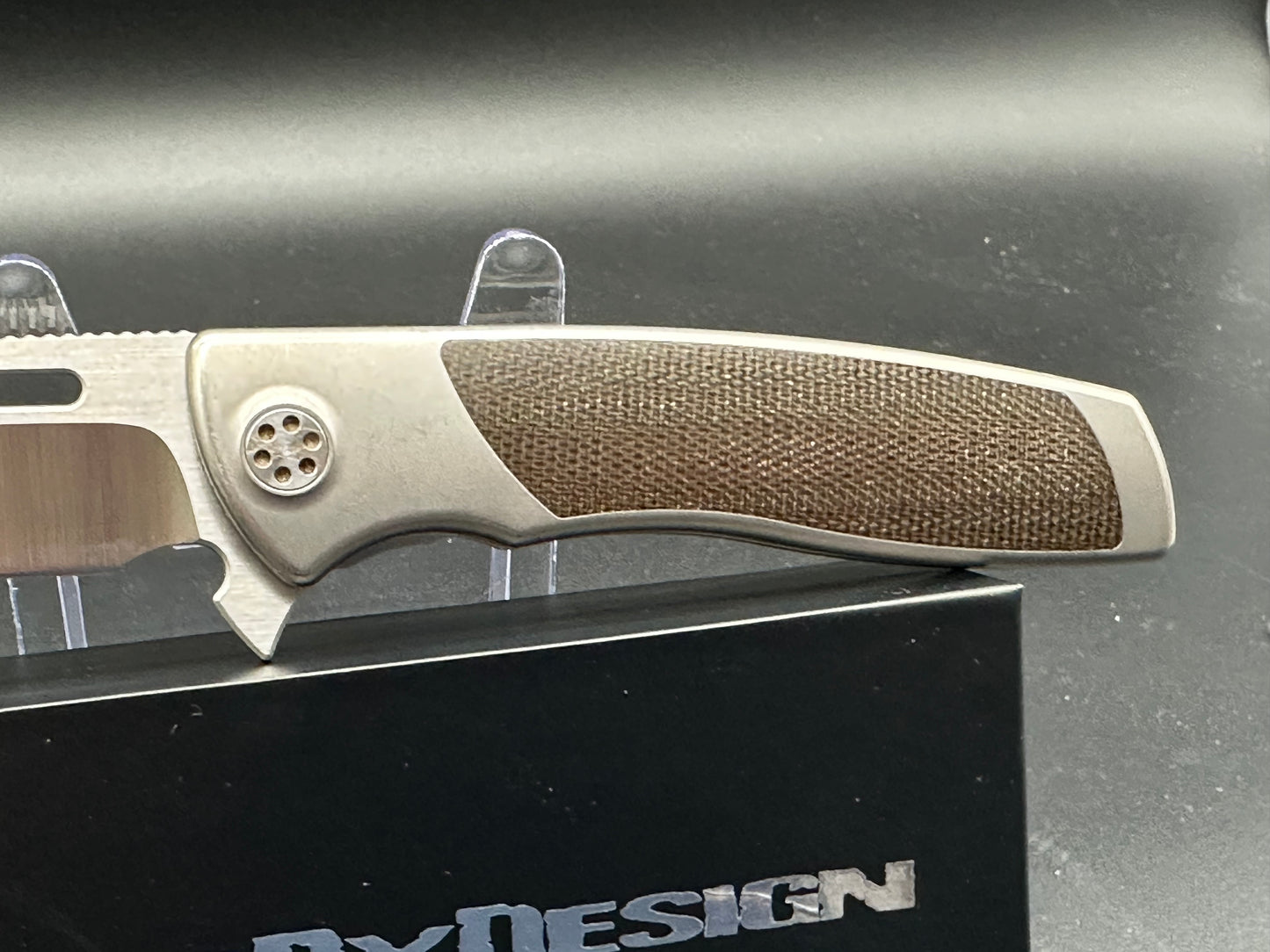 Sharp by Design Mini Evo Typhoon titanium/micarta handle