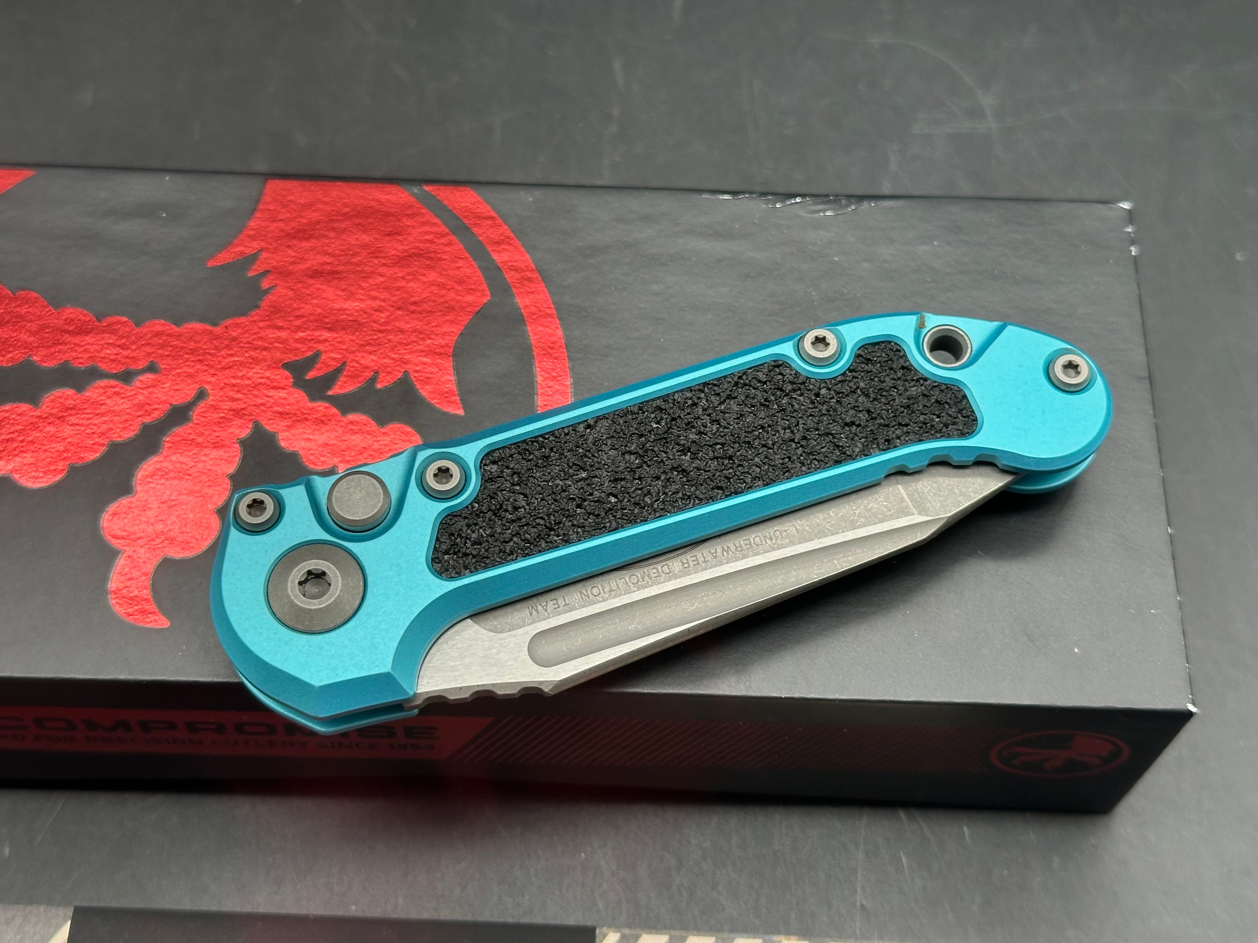 Microtech L.U.D.T. turquoise aluminum/ M390