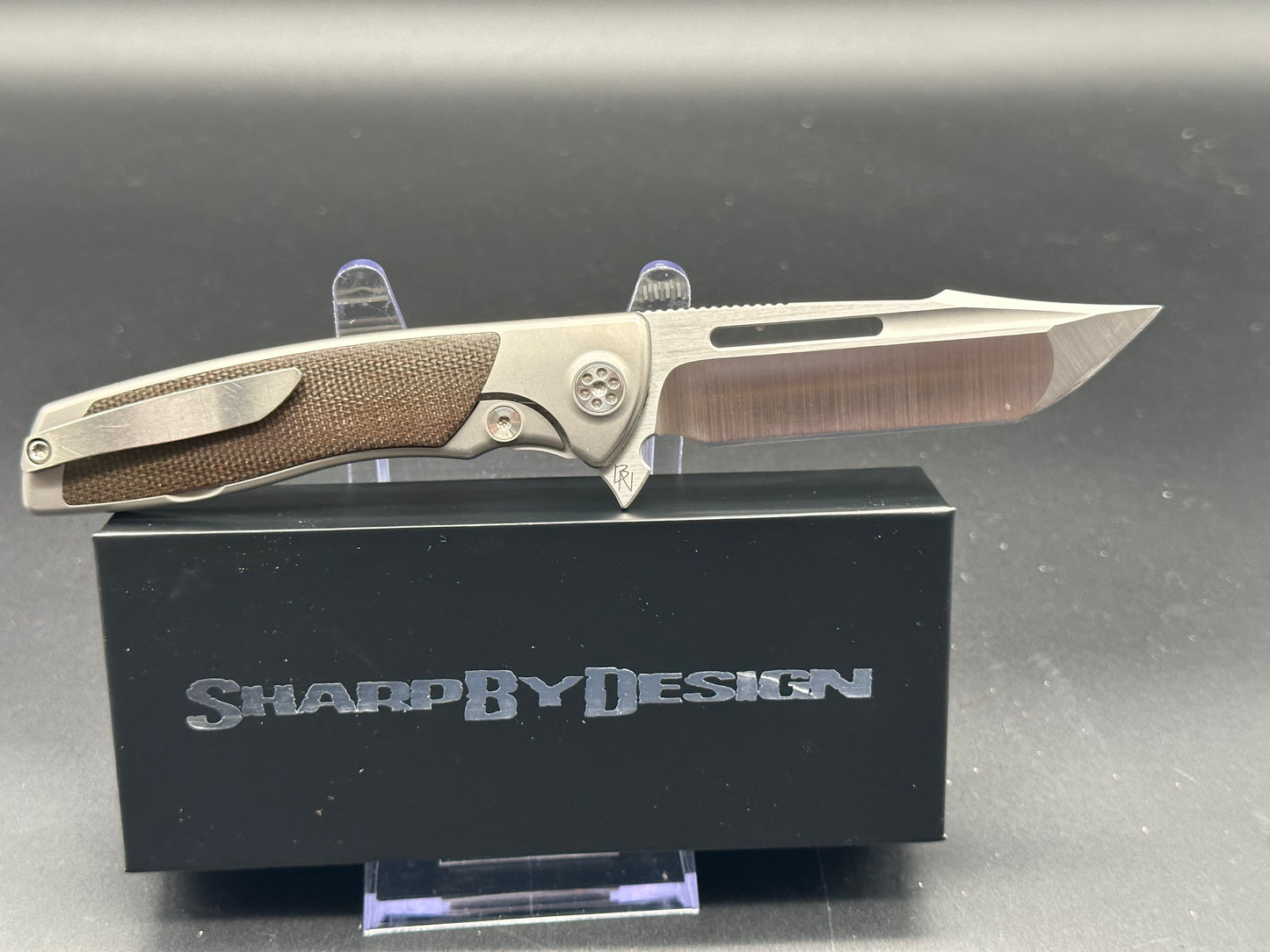 Sharp by Design Mini Evo Typhoon titanium/micarta handle