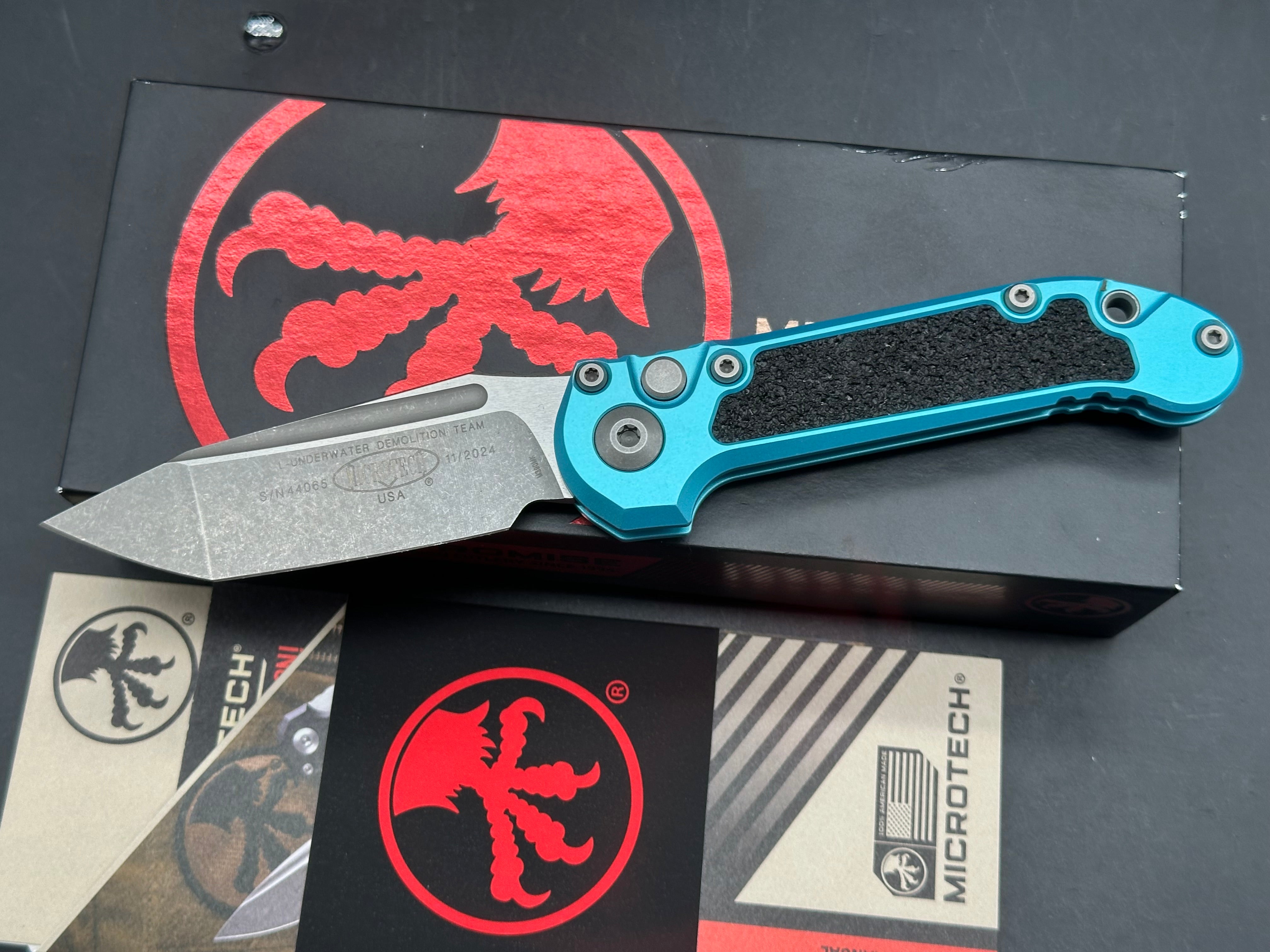 Microtech L.U.D.T. turquoise aluminum/ M390