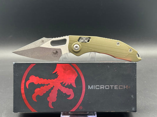 Microtech Stitch Ram-Lok Green G-10 Stonewash