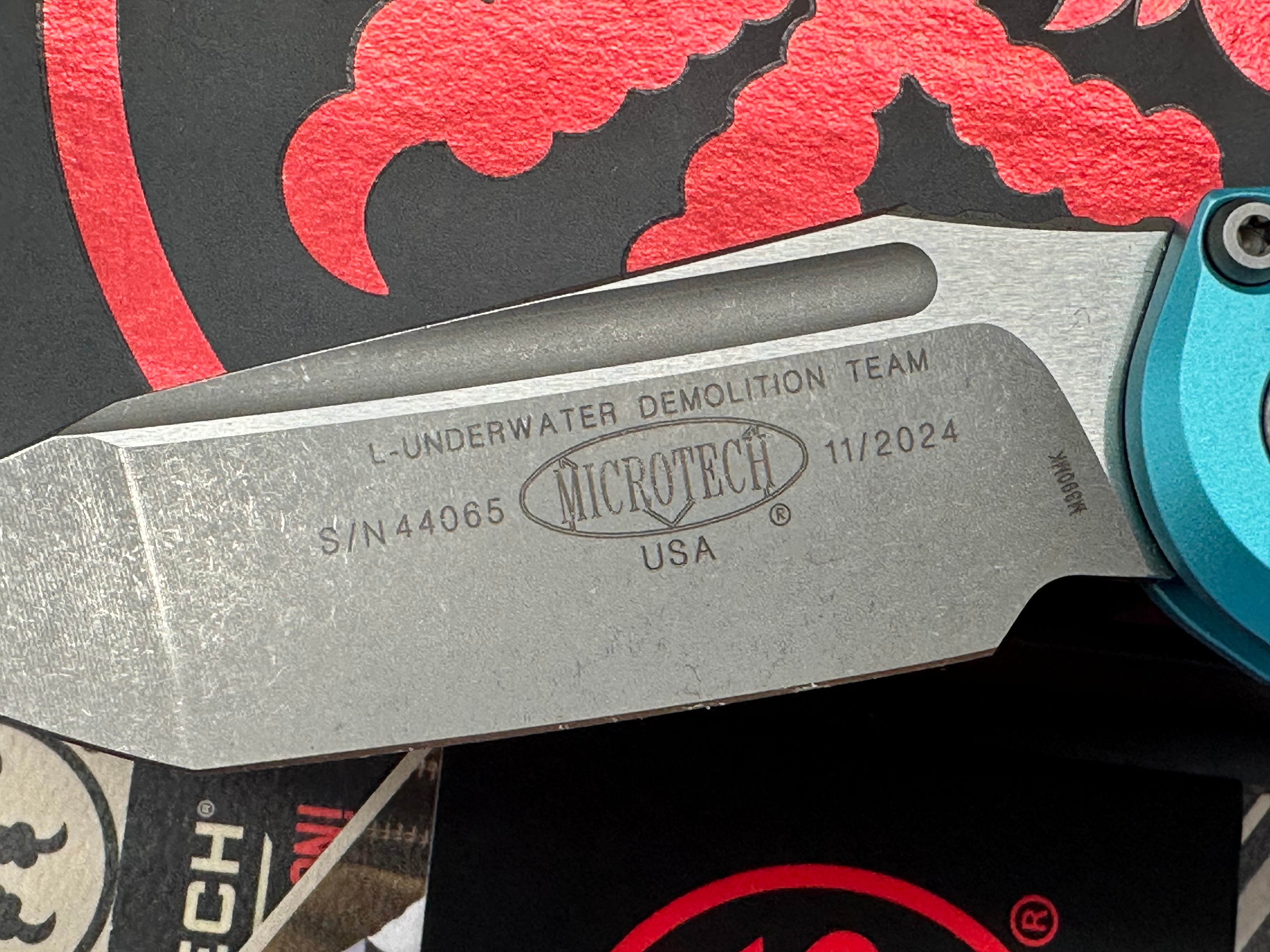 Microtech L.U.D.T. turquoise aluminum/ M390