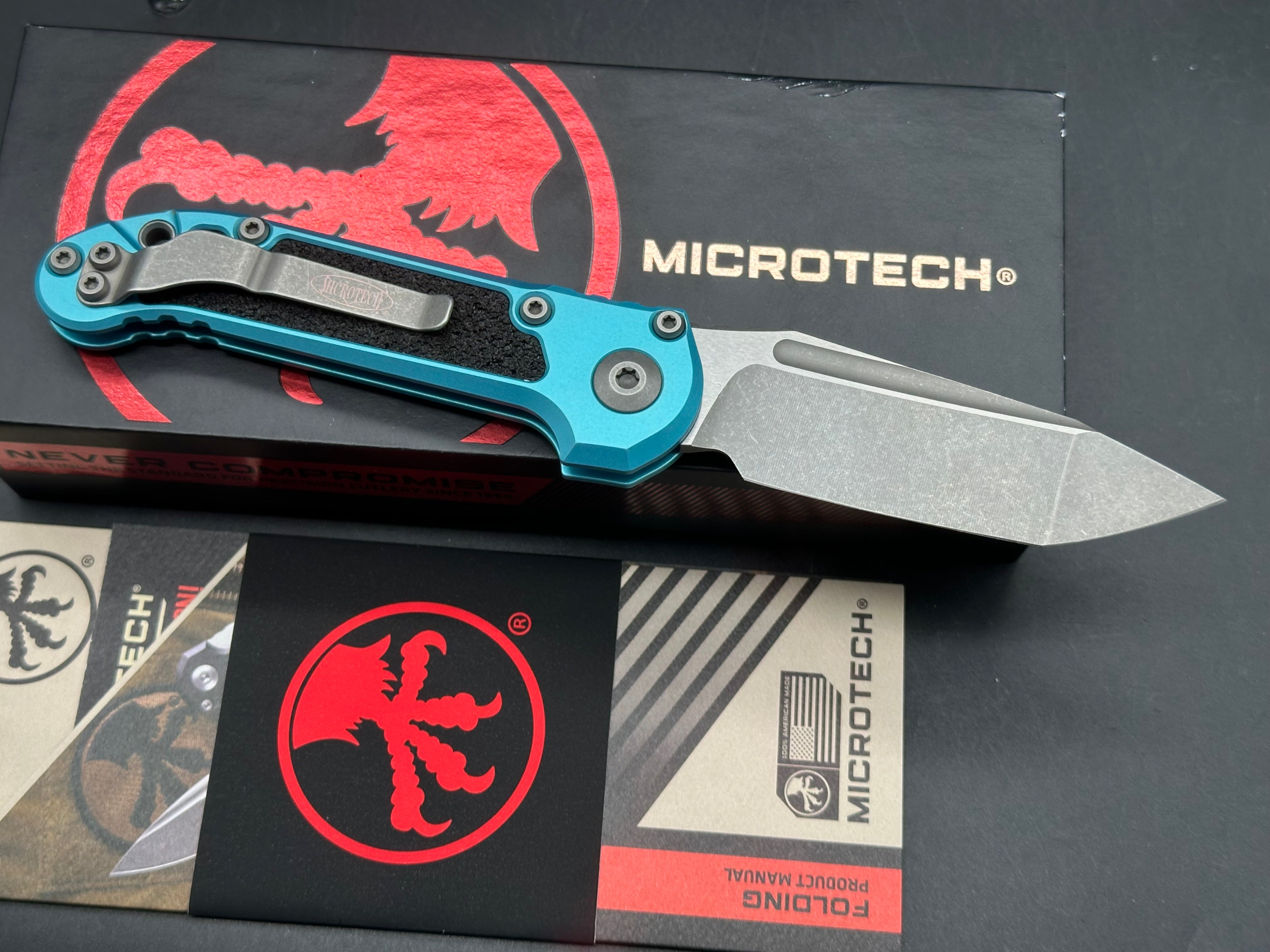 Microtech L.U.D.T. turquoise aluminum/ M390