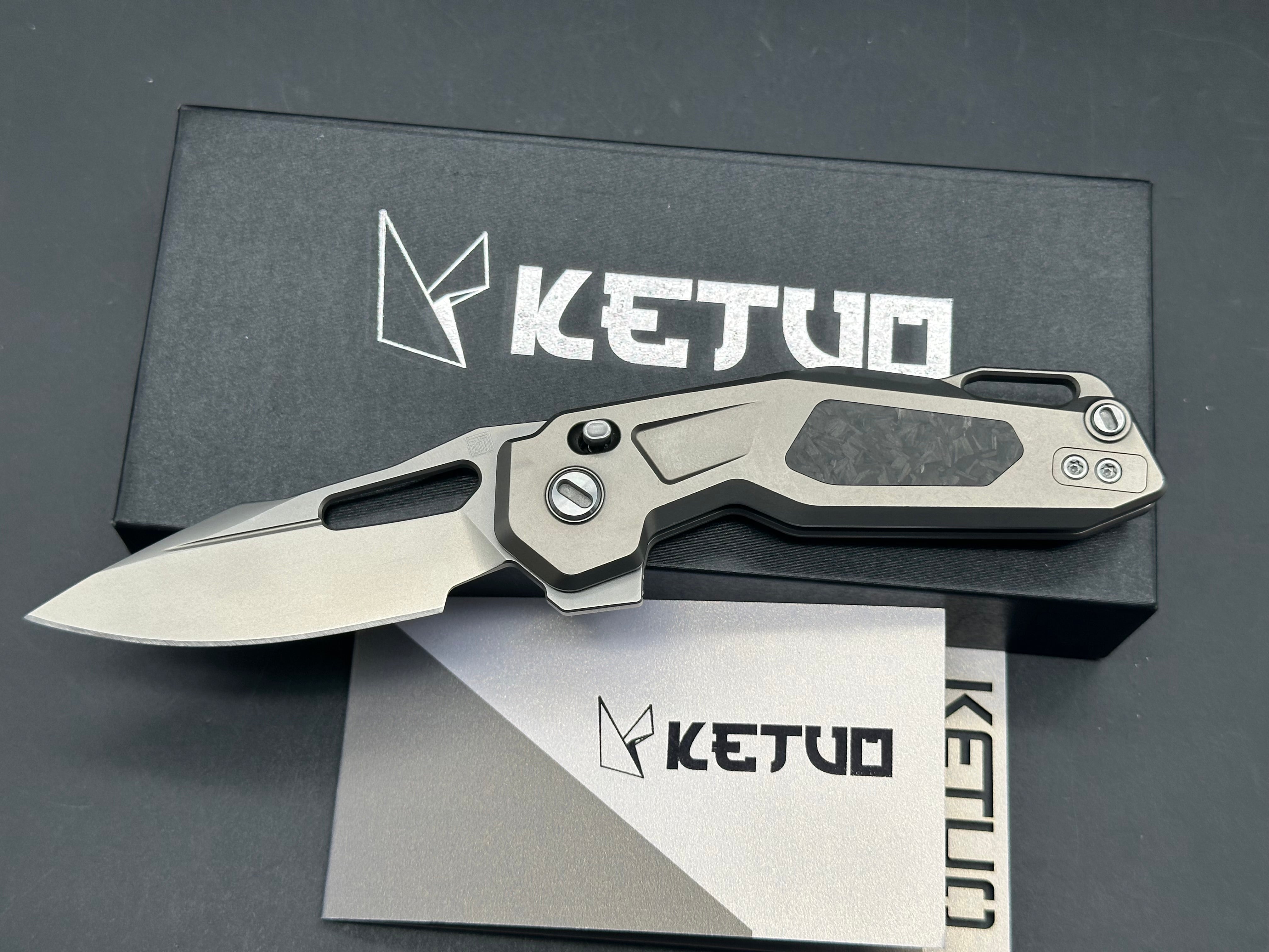 Ketuo Mini Griffin v2 titanium scales and tic coated M390 blade