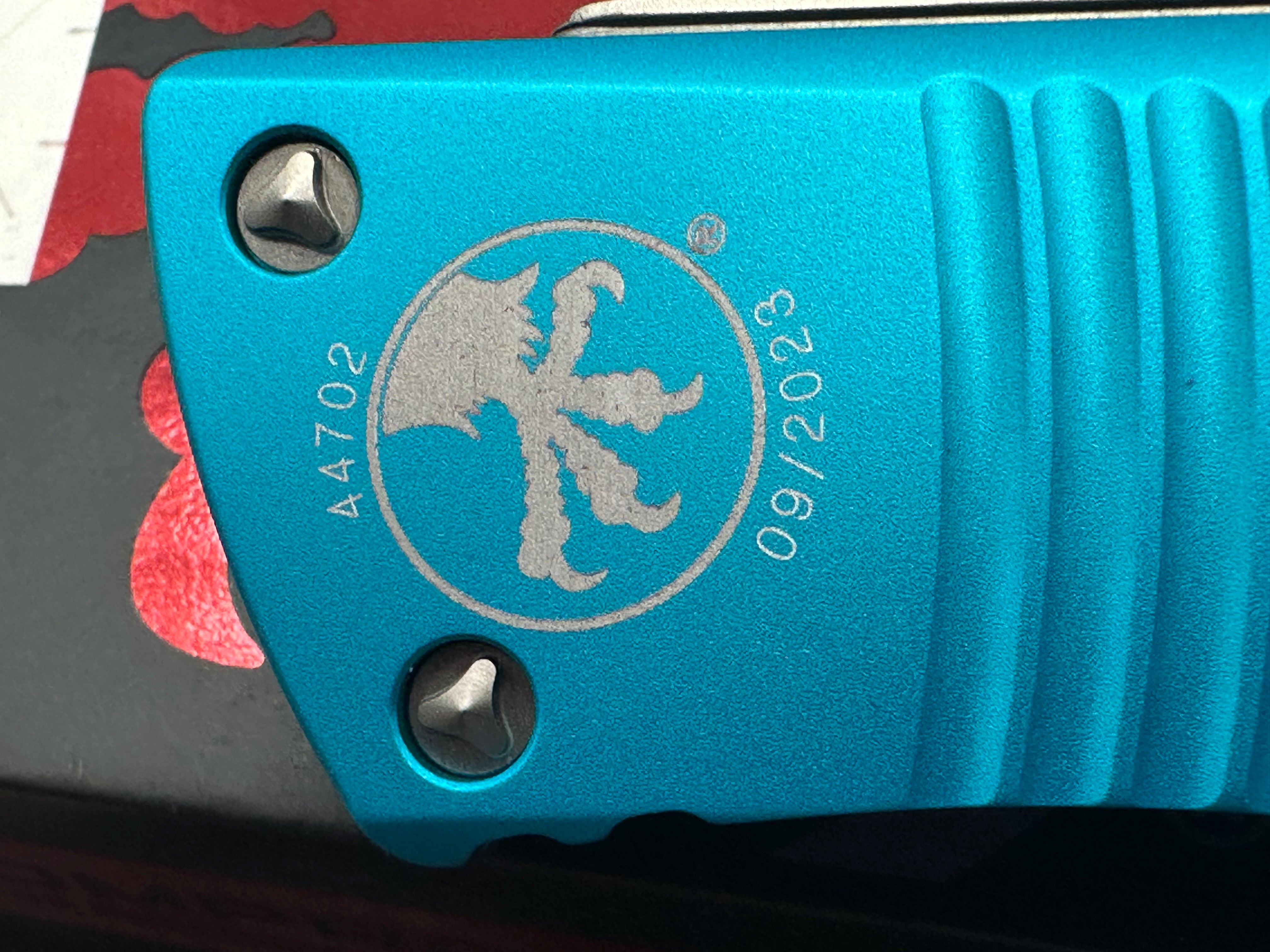 Microtech Combat Troodon Turquoise aluminum/M390 S/E