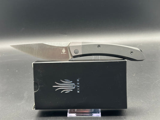 KIZER MOMO POCKET KNIFE 154CM BLADE LINER LOCK ALUMINIUM HANDLE