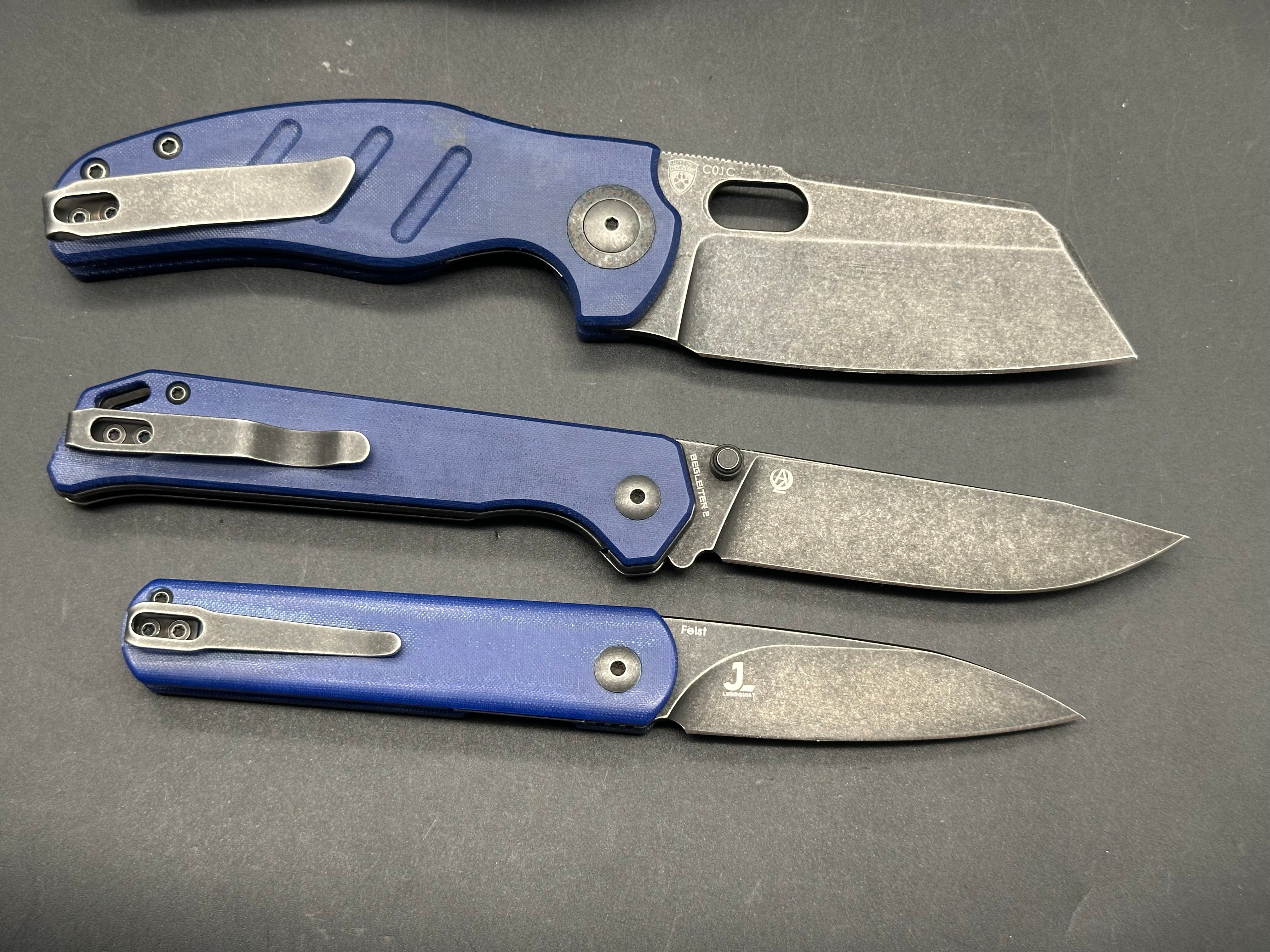 3 knife deal. Kizer denim Sheepdog,Begleiter & Feist
