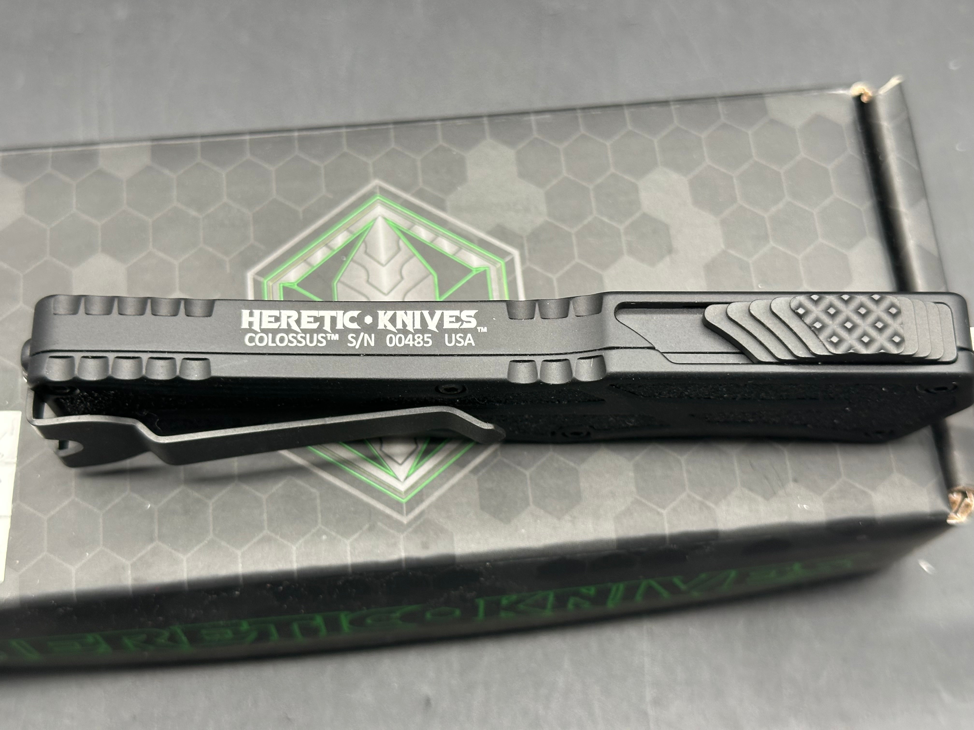 Heretic Colossus Single edge black aluminum Magnacut