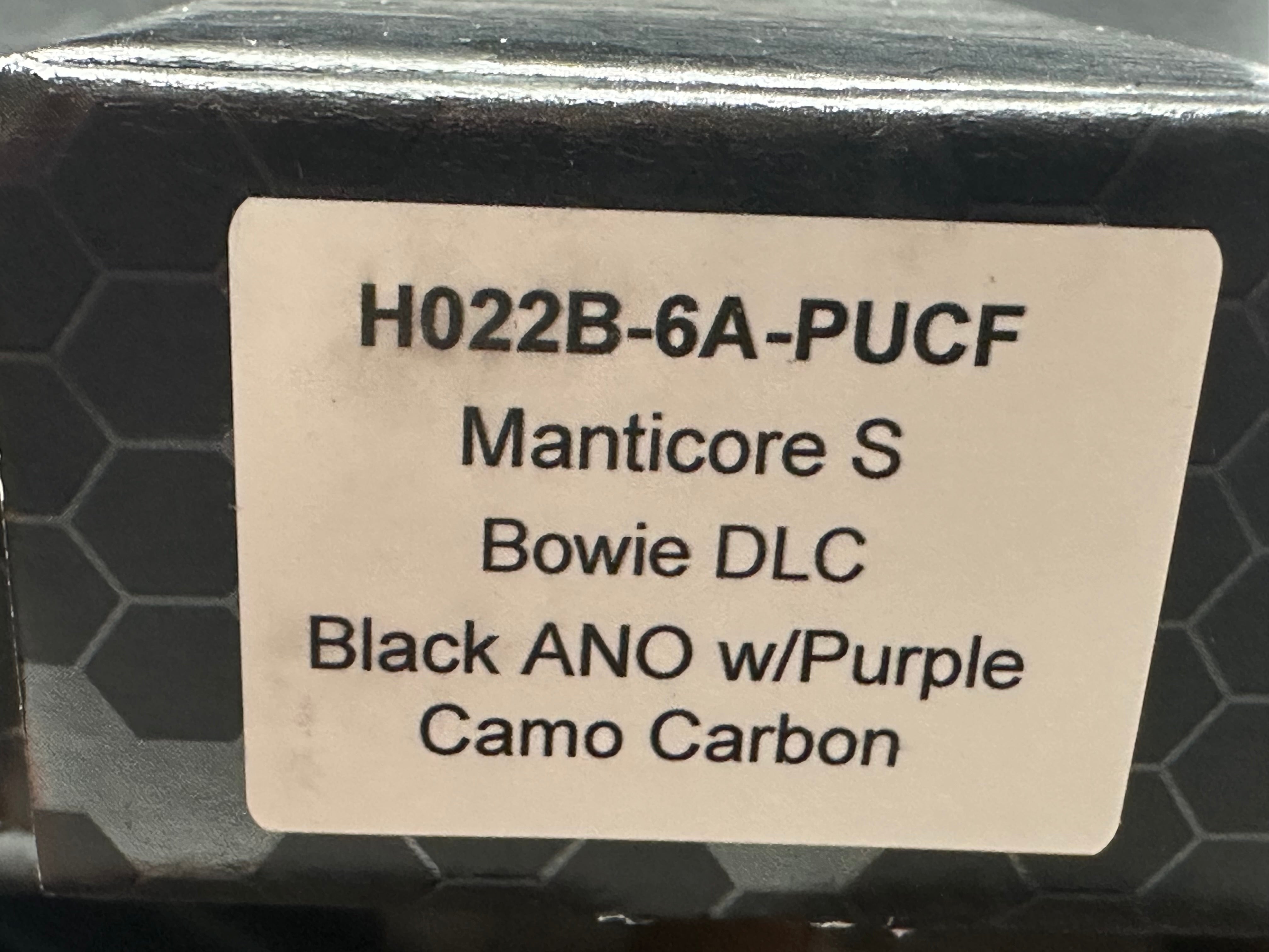 Heretic Manticore S Bowie DLC Black Ano w/Purple camo carbon